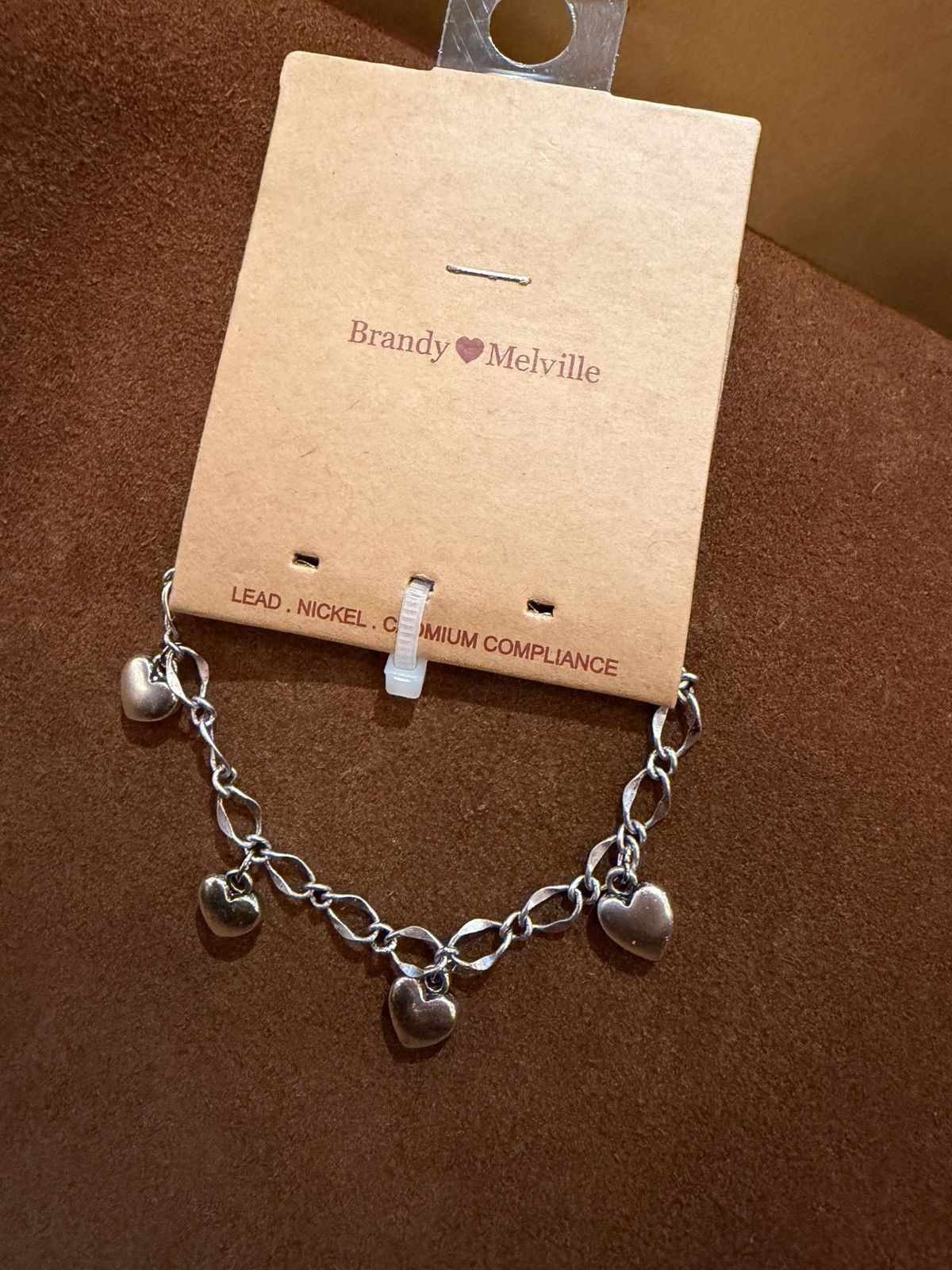 Brandy Melville Brandy melville Silver Bracelets with Heart charm Size ONE SIZE - 1 Thumbnail