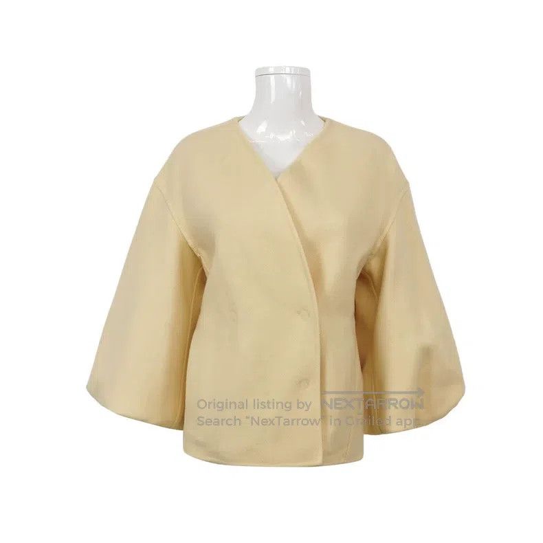 Jil Sander Jil Sander size 32 Beige Wool Coat Size S / US 4 / IT 40 - 1 Thumbnail