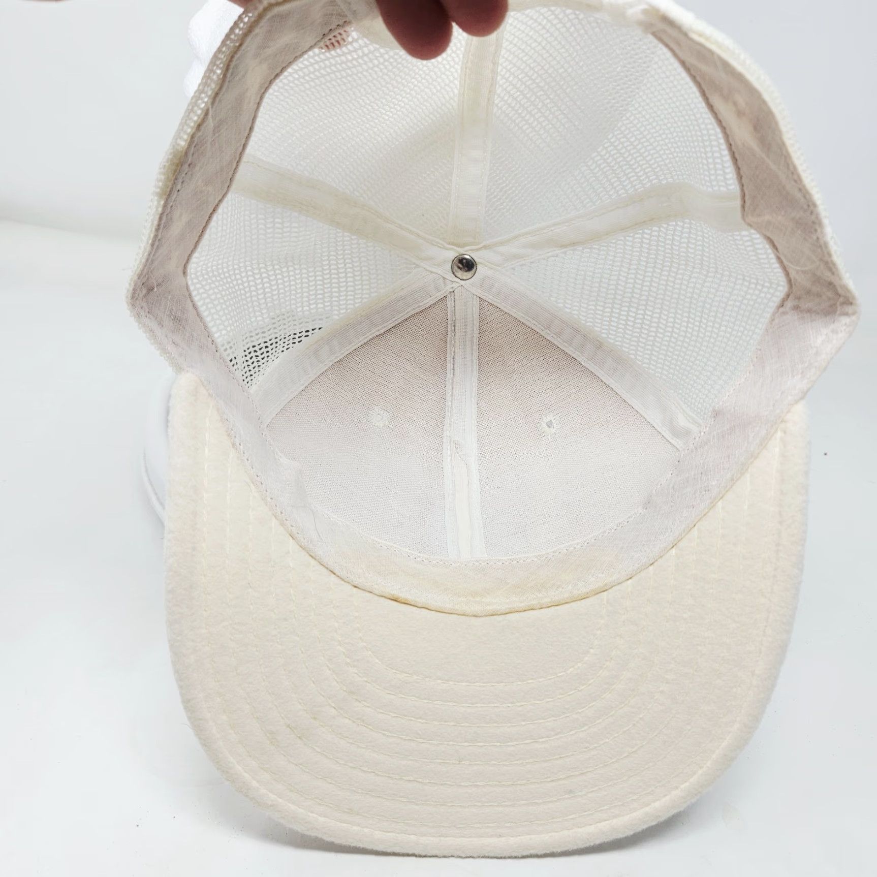 Logo 7 VINTAGE Michigan Panthers USFL 80s Snapback Hat Beige White Logo Men One Size Snapback 80s Sports Mens Size US 35 - 7 Thumbnail