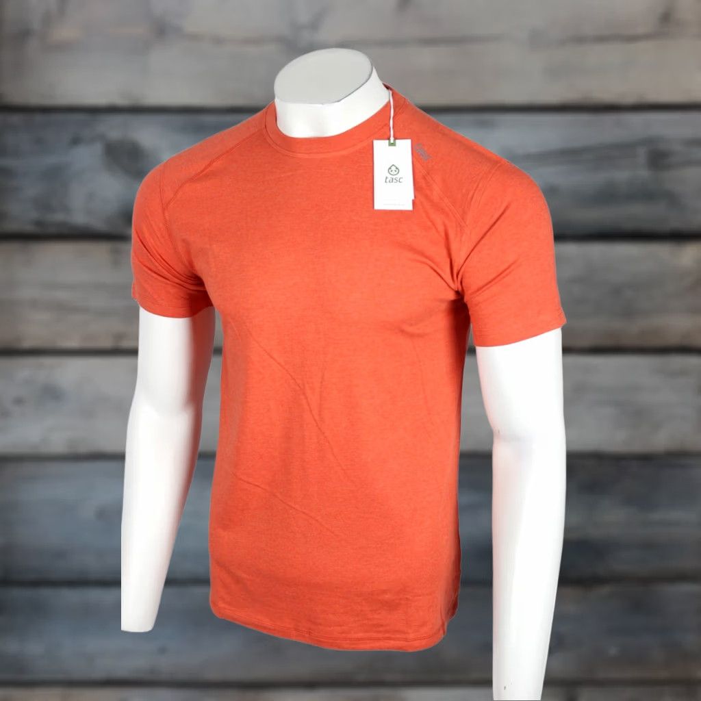 Vintage VINTAGE Tasc Men's Carrolton Tee Short Sleeve T Shirt Gym Training Fire Heather Bamboo Size US S / EU 44-46 / 1 - 1 Thumbnail
