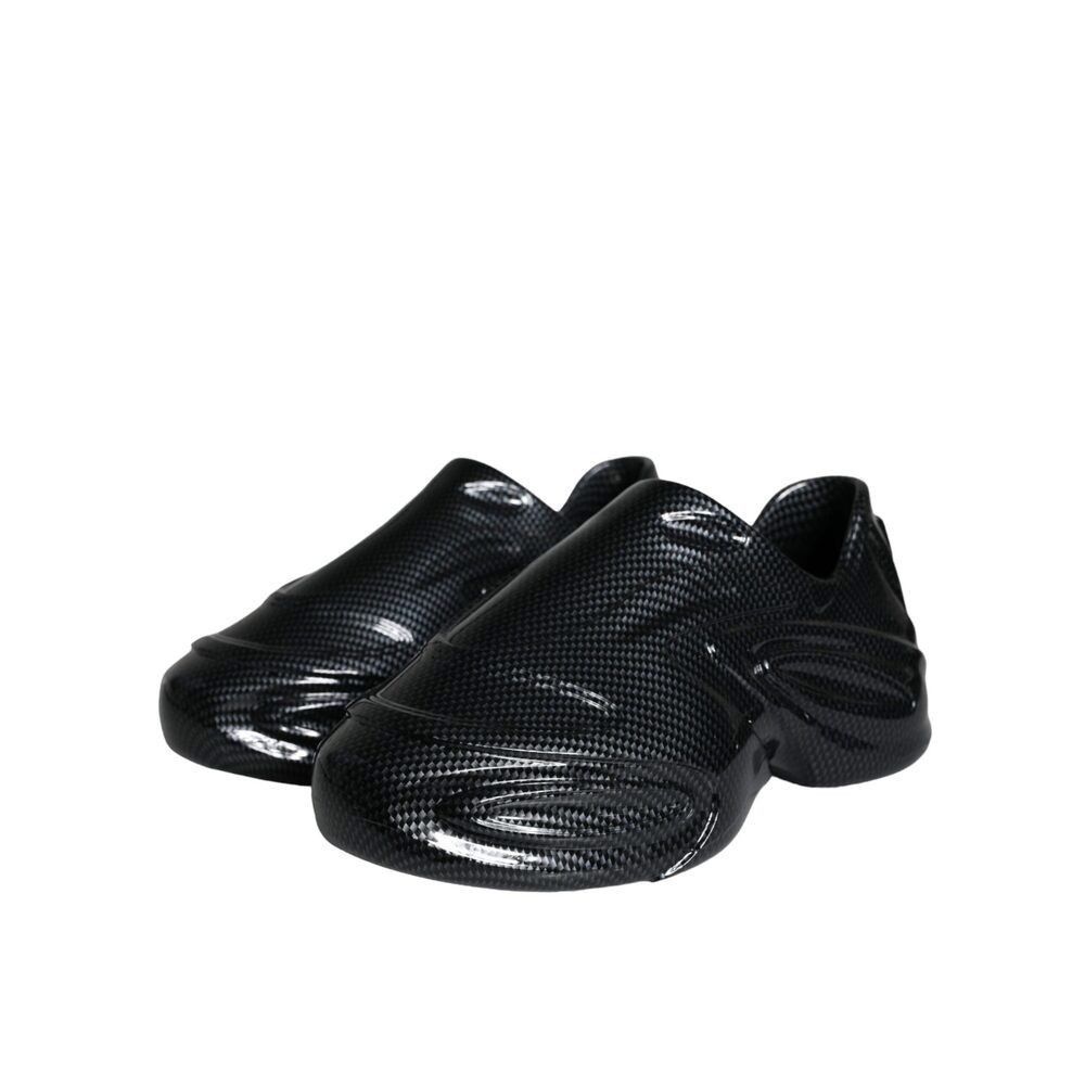 Dolce & Gabbana Dolce & Gabbana Black Foiled Rubber Toy Low Top Men Sneakers Size US 11 / EU 44 - 3 Thumbnail