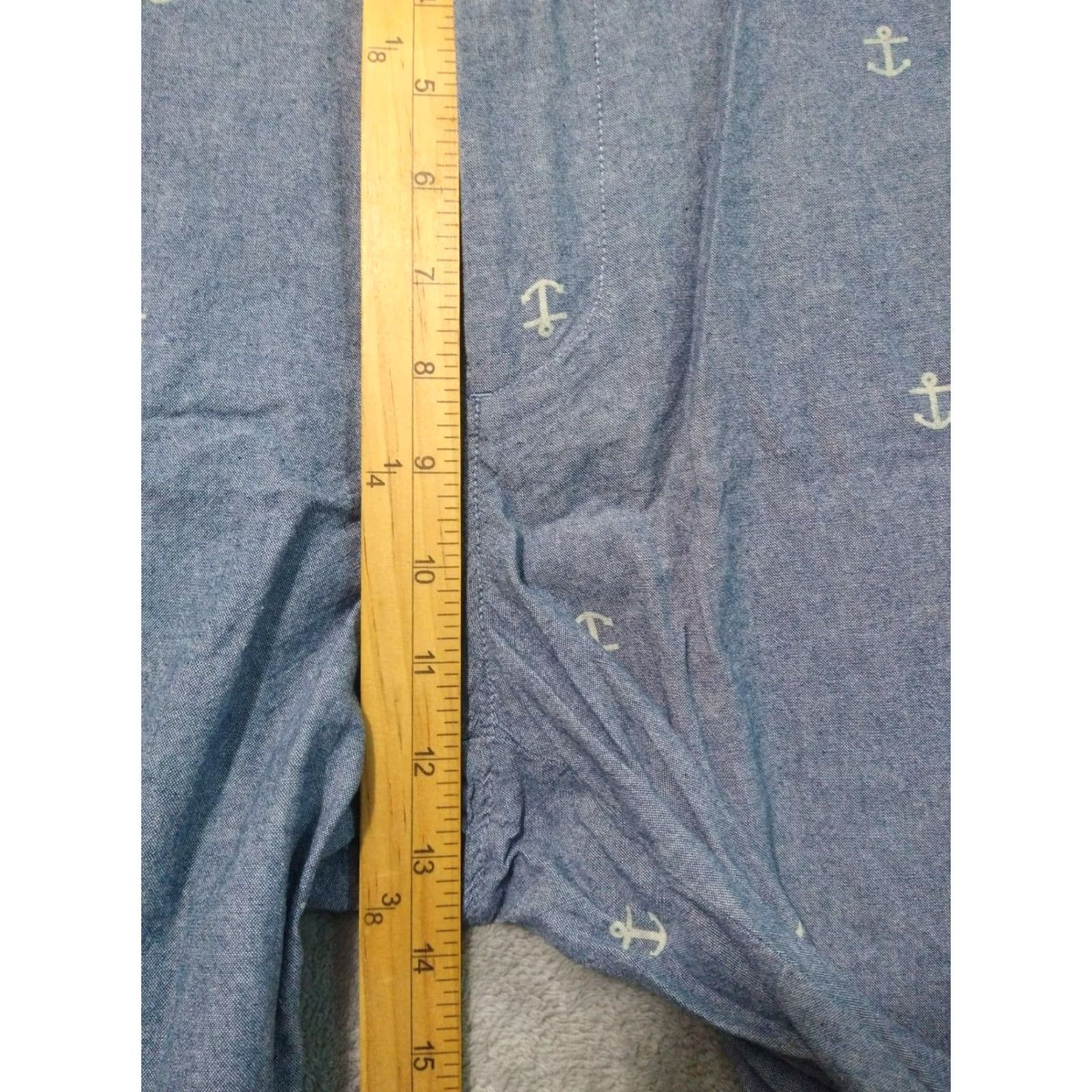 J.Crew J Crew Shorts Mens 38 Blue Gramercy Chambray Anchor Nautical Preppy Coastal Size US 38 / EU 54 - 4 Thumbnail