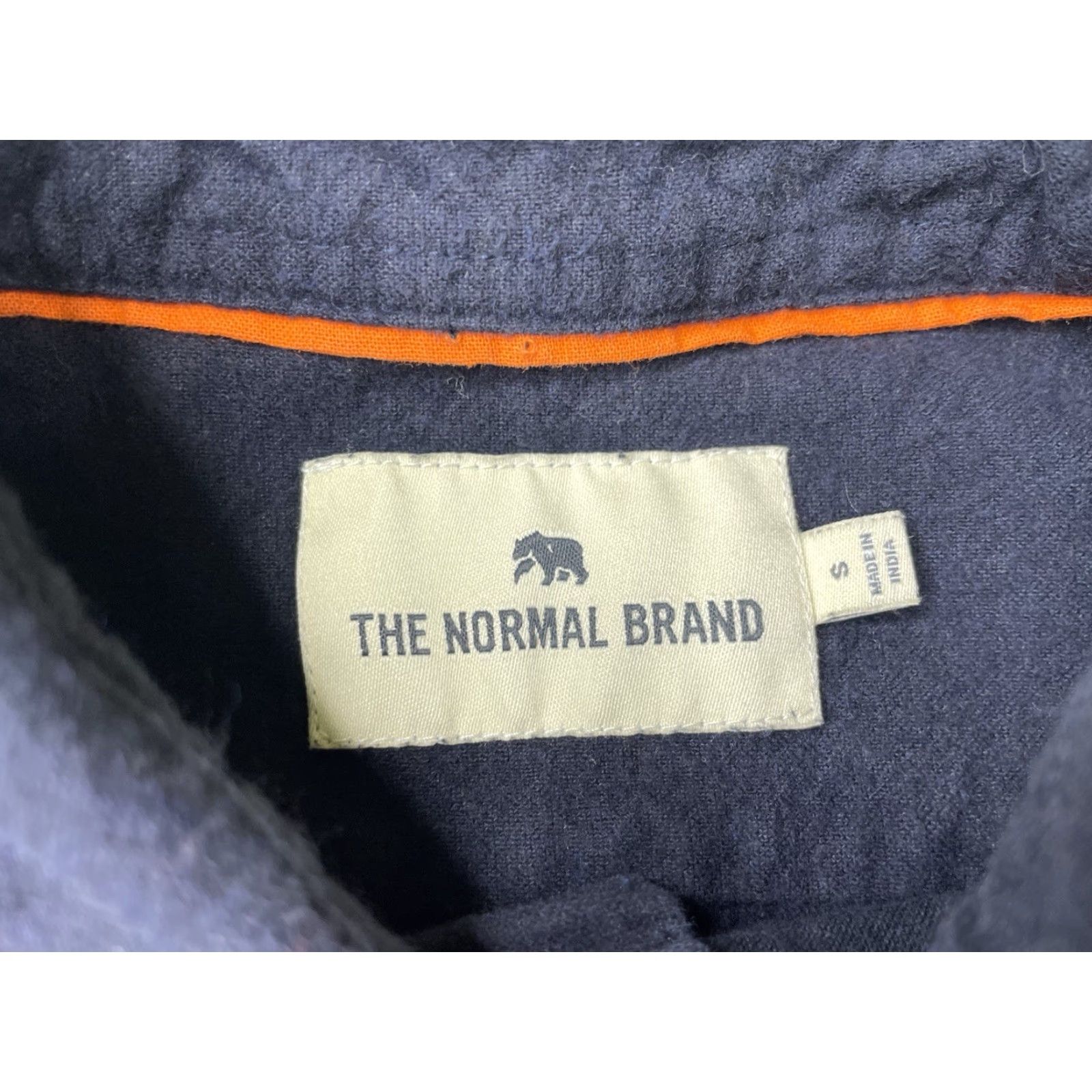 J Brand The Normal Brand Shirt Mens Small Navy Long Sleeve Flannel Button-Up Collared Spread Regular Fit All Seasons Outdoor Blue Cotton Shirt Mens S Size US S / EU 44-46 / 1 - 3 Thumbnail