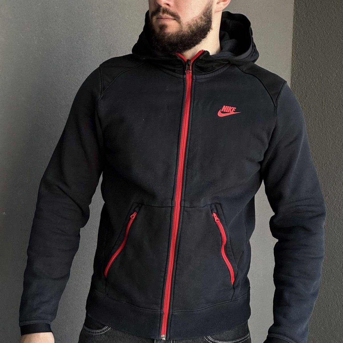Nike × Vintage Vintage Nike Zip Hoodie Used Sweater FC Sport-wear Y2K 00s Size US M / EU 48-50 / 2 - 2 Thumbnail