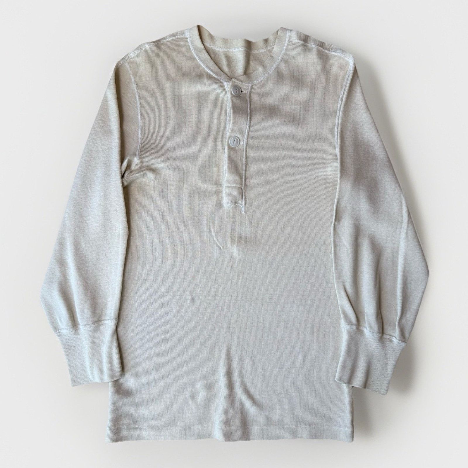 Vintage Vintage Military Thermal Shirt Medium Cream 60s Henley Size US M / EU 48-50 / 2 - 1 Thumbnail