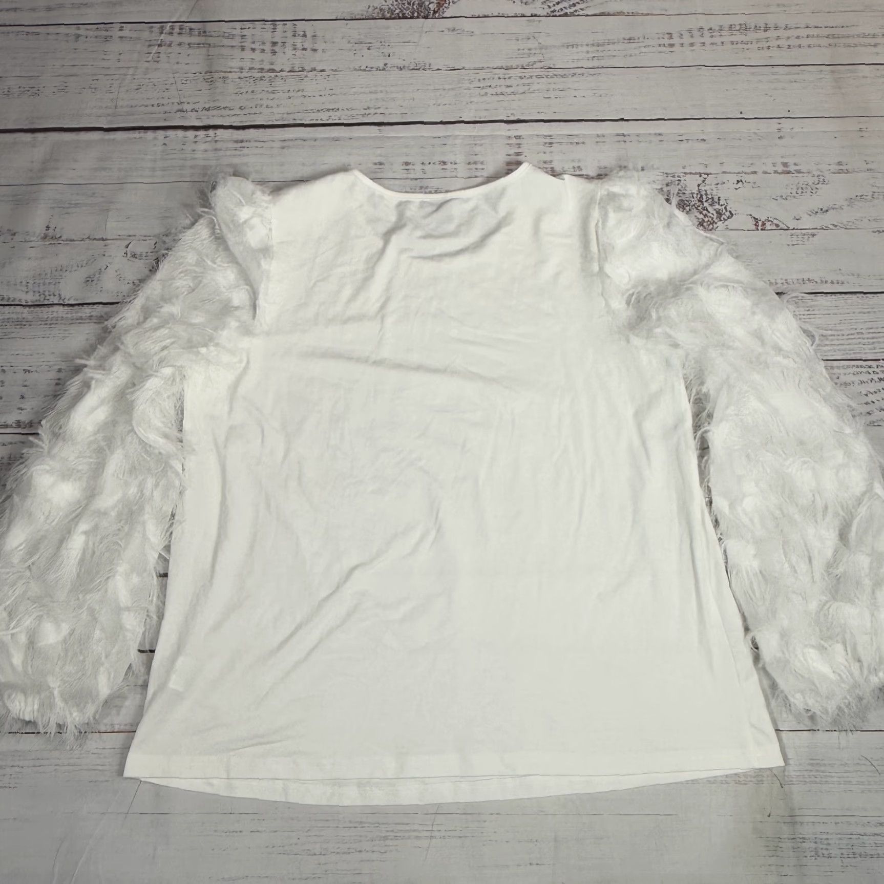 Vintage Emery Rose White Long Sleeve Sheer Pullover Sweater Top XL Women Stretchy Size XL Size XL / US 12-14 / IT 48-50 - 4 Thumbnail