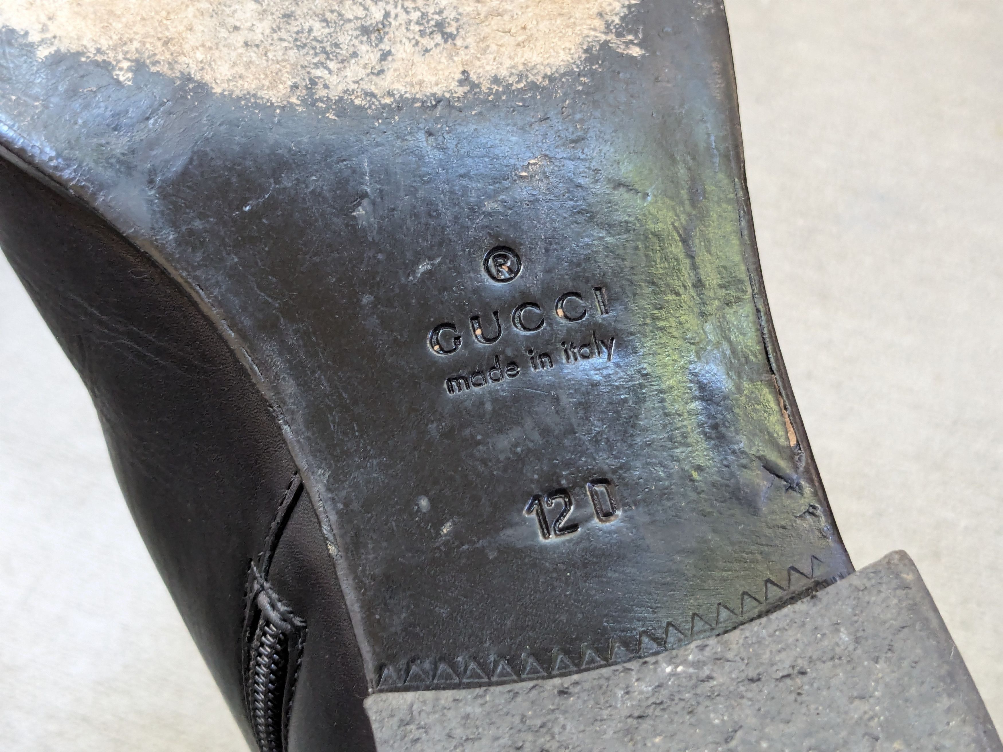 Gucci Gucci Side Zip Boots Black 12 D Leather GG Logo Chelsea Size US 12 / EU 45 - 19 Thumbnail