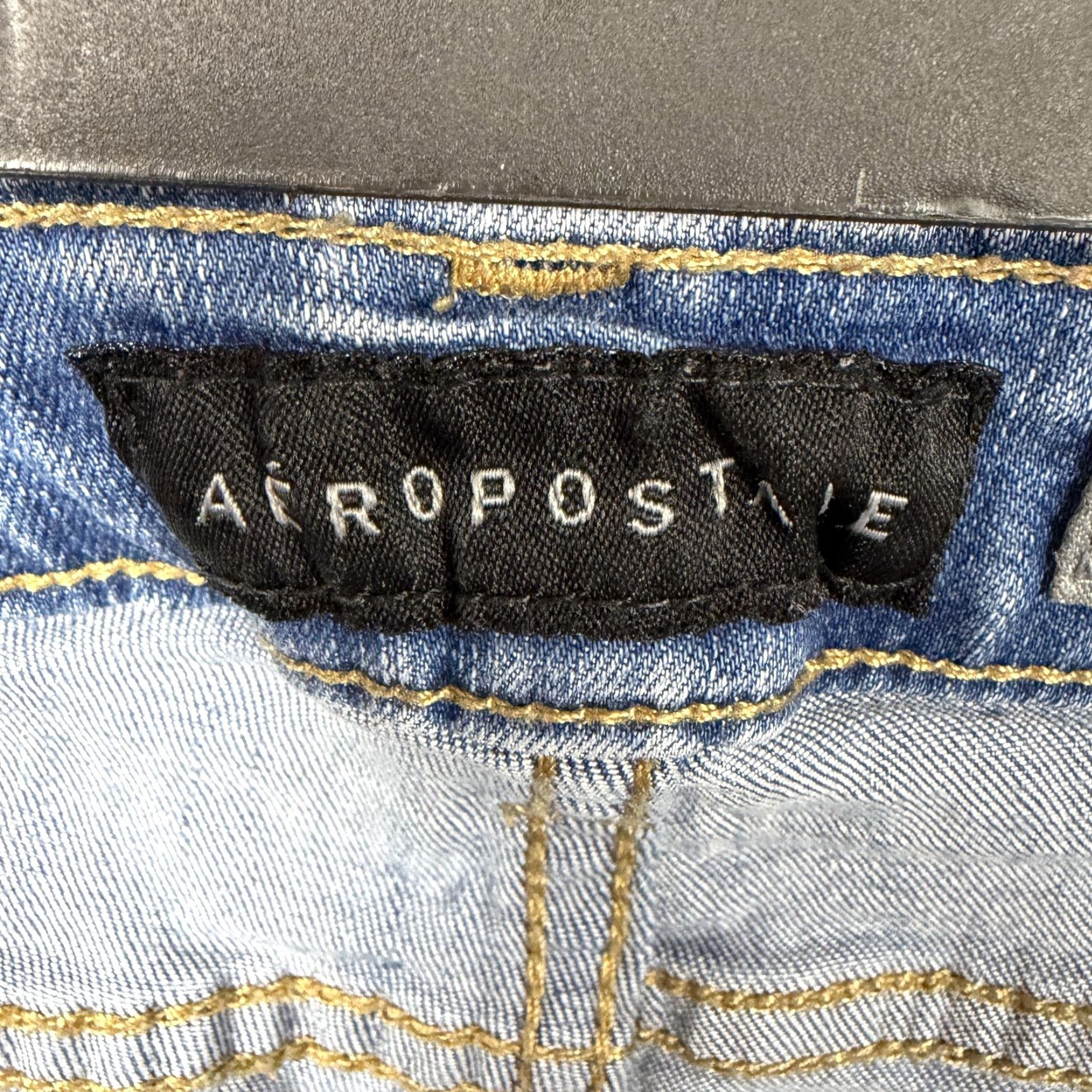 Vintage Aéropostale Jegging Womens 4 Blue Low Denim Skinny Stretch 5-Pocket Zipper Button Inseam 27 Rise 7 Regular Spring Vintage No Men/Women Size 27" / US 4 / IT 40 - 7 Thumbnail