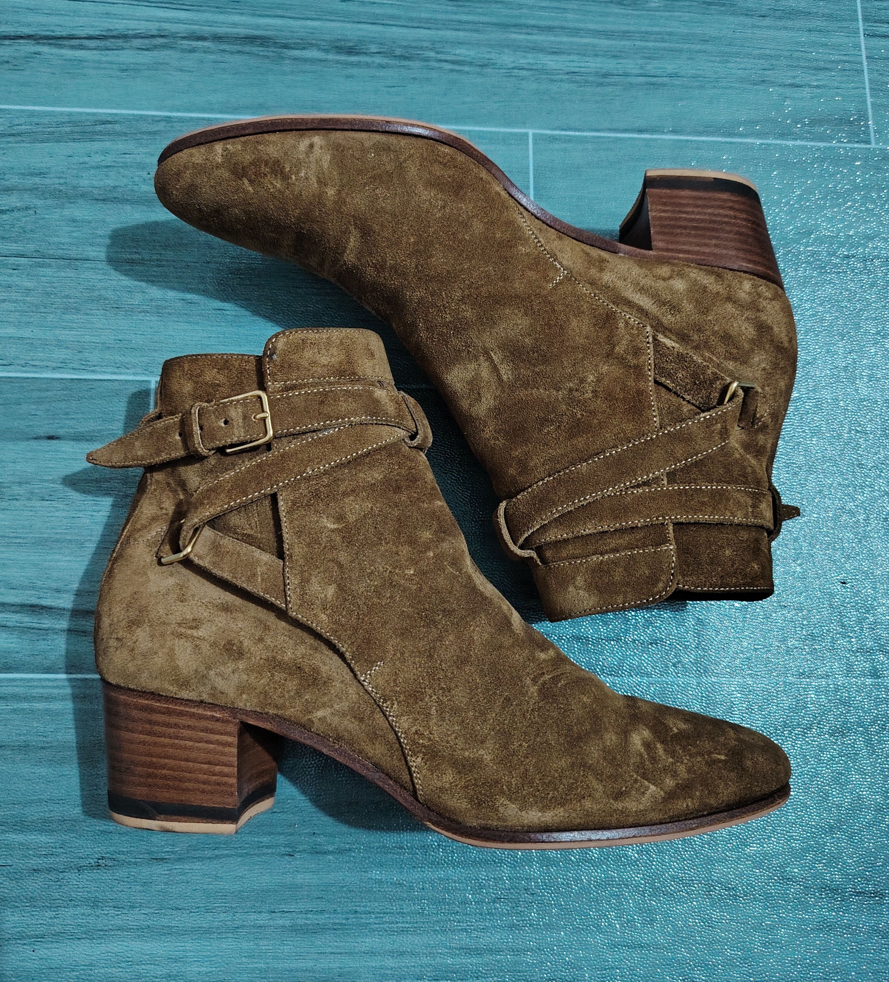 Saint Laurent Paris SAINT LAURENT PARIS - Suede Jodhpur Ankle Boots Size US 7 / IT 37 - 3 Thumbnail