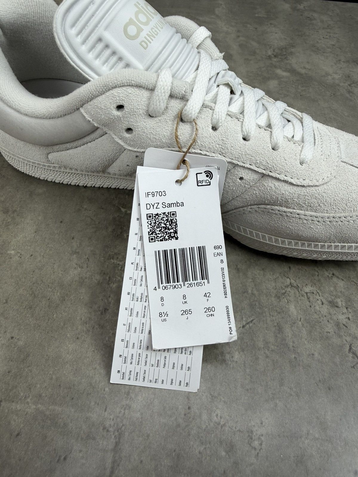 Adidas × Dingyun Zhang Adidas x Dingyun Zhang Samba White Vapour Sneakers US 8.5 Size US 8.5 / EU 41-42 - 11 Thumbnail