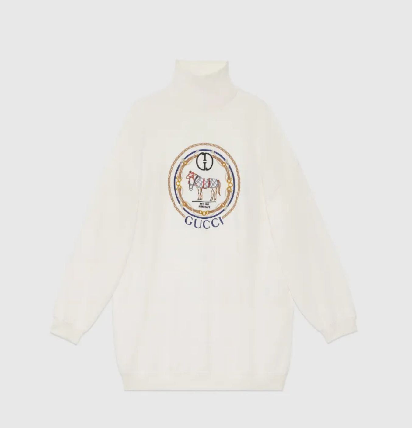Gucci Embroidery Jersey Sweatshirt SIZE M