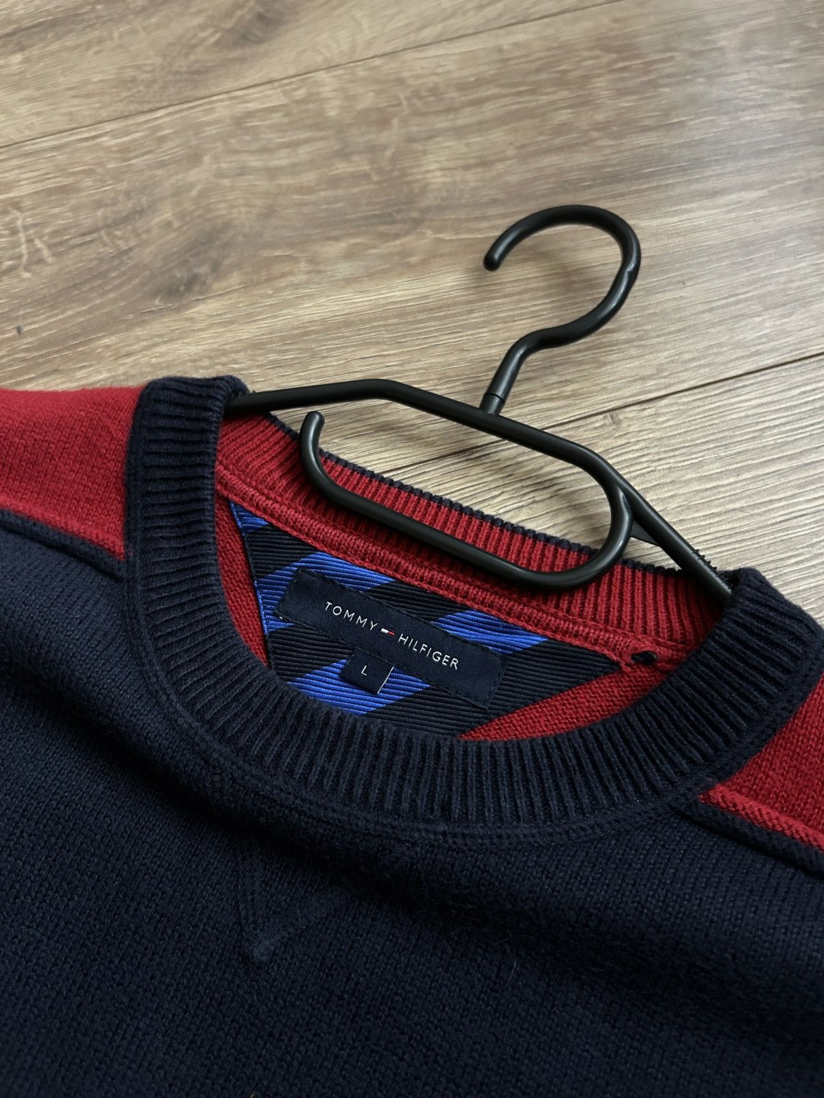 Tommy Hilfiger × Vintage Vintage Tommy Hilfiger luxury wool sweater striped mens Size US L / EU 52-54 / 3 - 2 Thumbnail