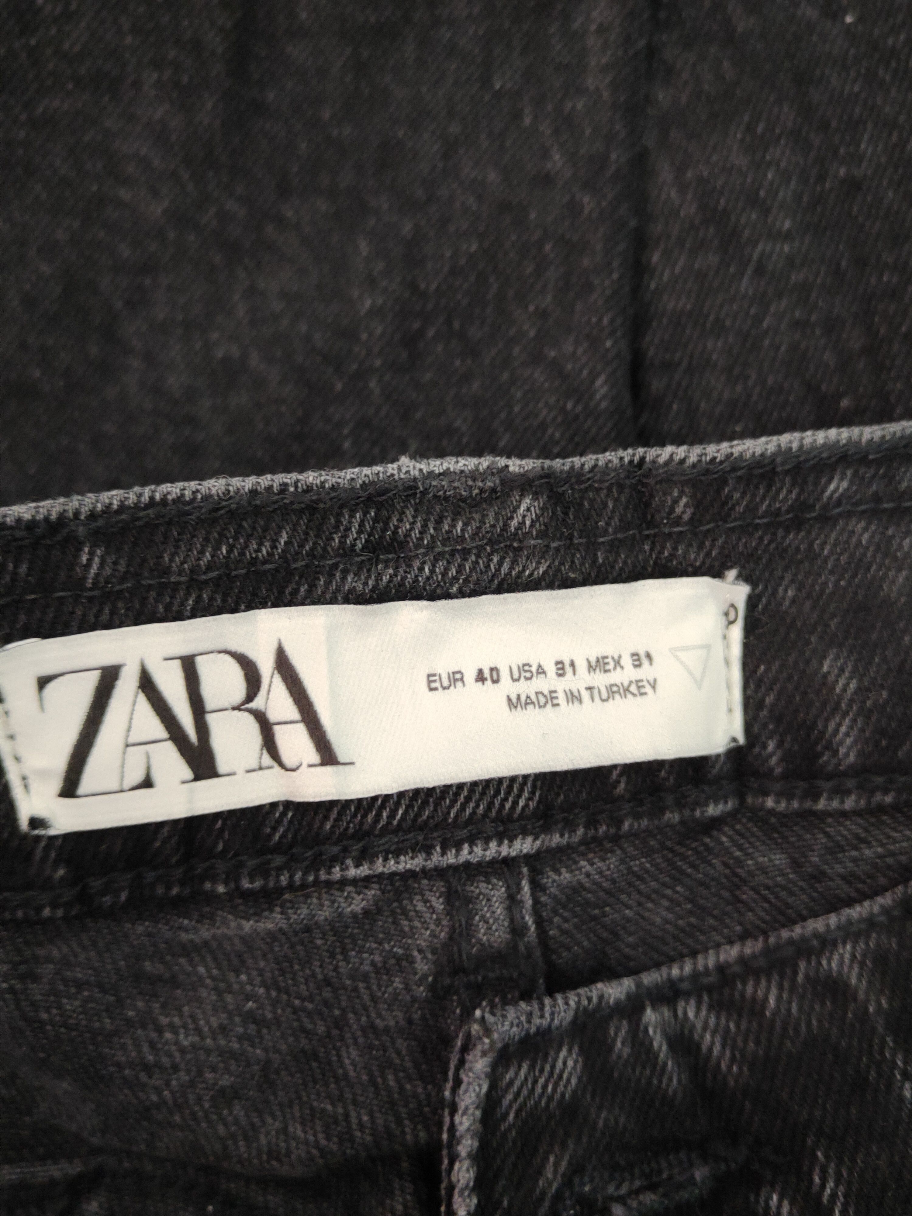 Japanese Brand Zara Black Distressed Ripped denim Jeans #S1659 Size US 31 - 17 Thumbnail