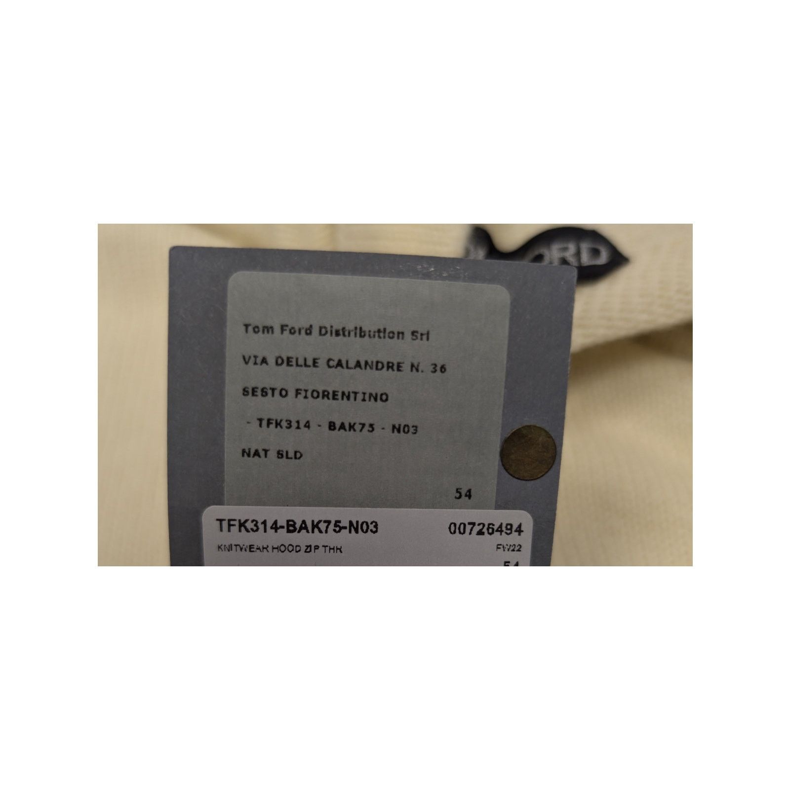 Tom Ford o1rshd1 Knitwear Hoodie in Nat Sld / Beige 54 Size US L / EU 52-54 / 3 - 18 Thumbnail