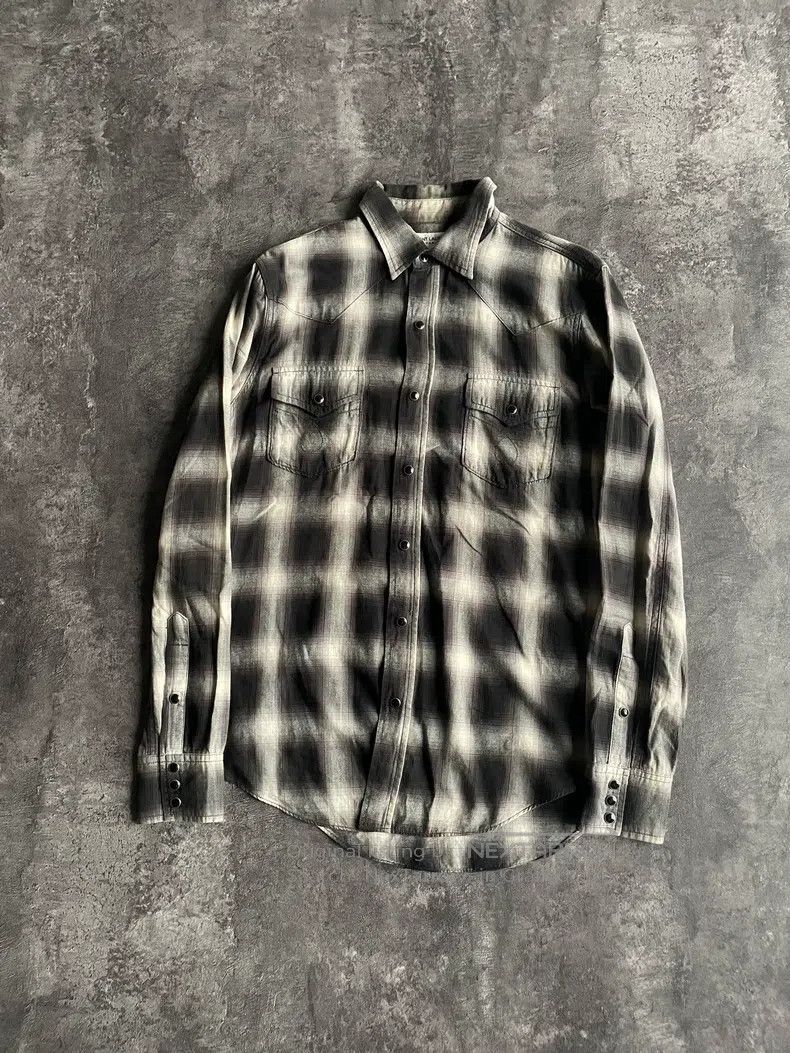 Saint Laurent Paris Saint Laurent Paris Cat Eye Black and White Plaid Shirt Size US S / EU 44-46 / 1 - 1 Thumbnail