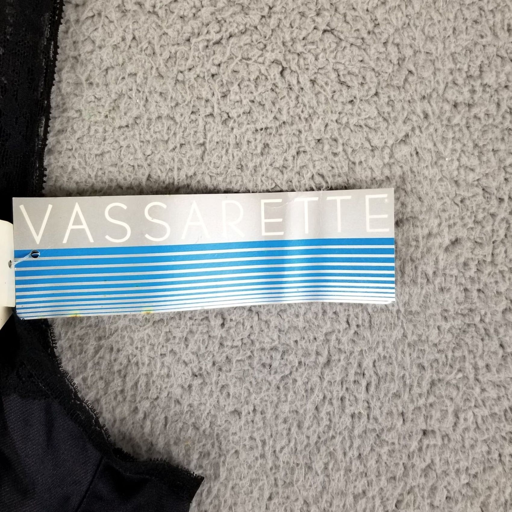 Vintage VINTAGE Vassarette Slip Shirt NYLON 36 F Black Sheer Chiffon Lace Trim NWT USA 1980s Womens Size ONE SIZE - 3 Thumbnail