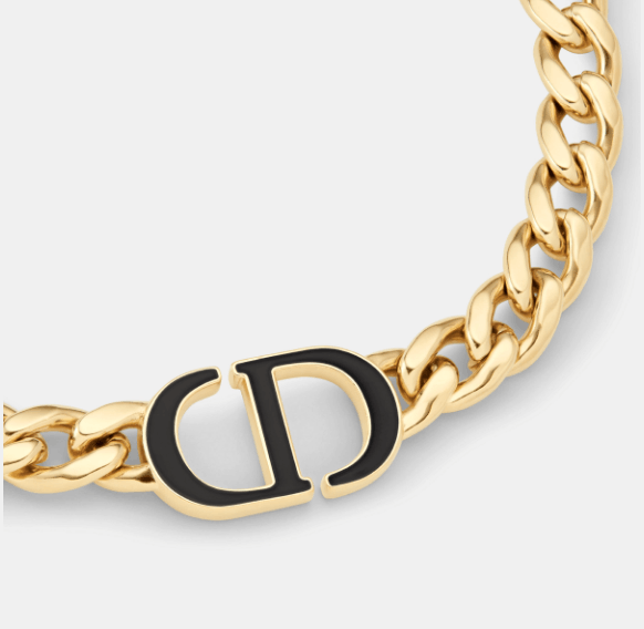 Dior o1w1db10225 Size: OS 30 Montaigne Necklace in Gold/Black Size ONE SIZE - 2 Thumbnail