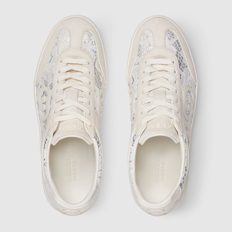 Gucci o1loc1c0326 831918 Women's G75 Sneakers in Off White Size US 8 / IT 38 - 5 Thumbnail