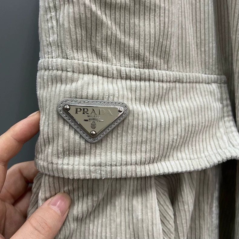 Prada Prada Size L Corduroy triangle standard workwear pants siz Size US 36 / EU 52 - 4 Thumbnail