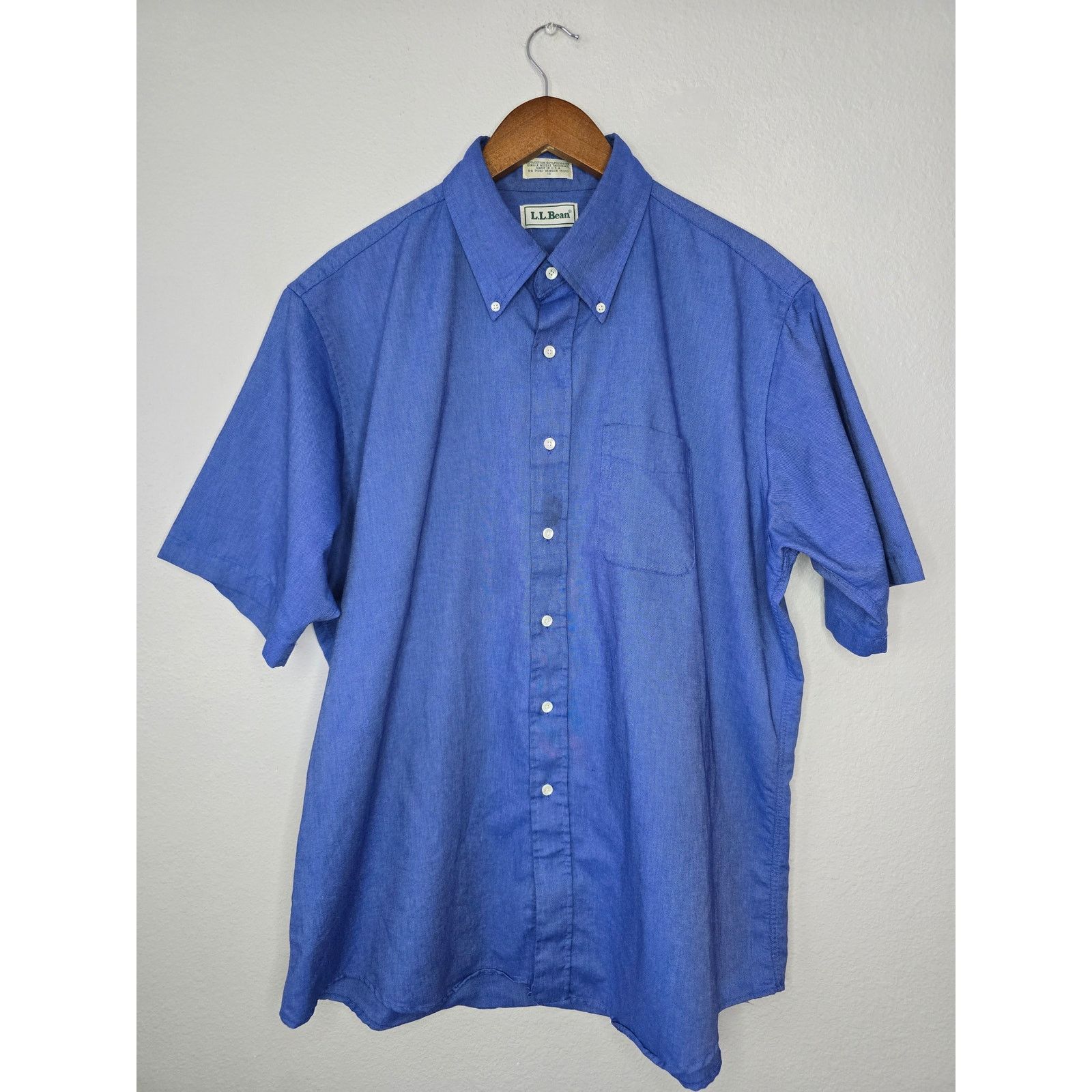 L.L. Bean × Vintage Vintage LL Bean Button Up Blue Shirt Mens XL 90s Button Down Size US XL / EU 56 / 4 - 1 Thumbnail