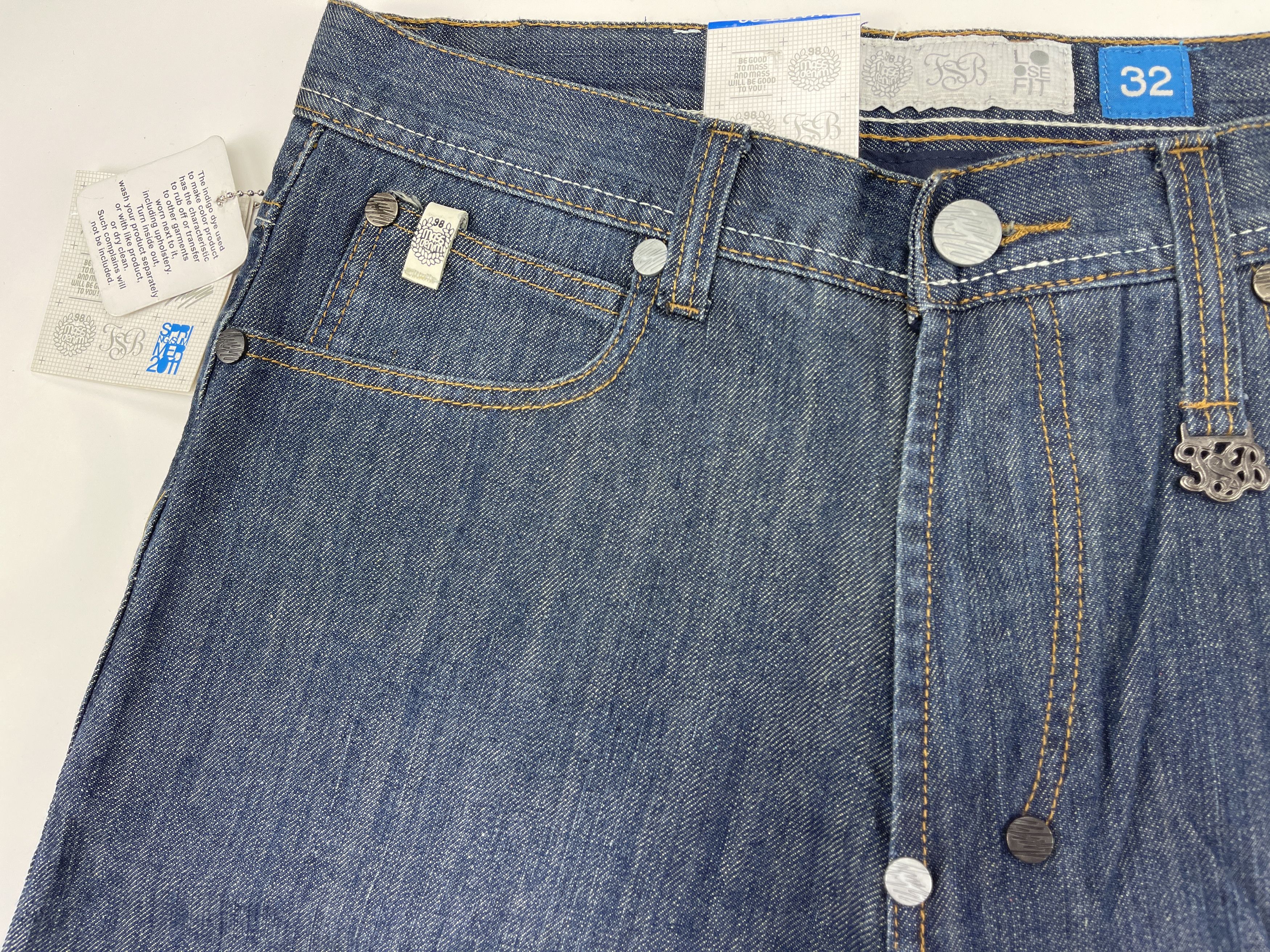Vintage Mass DNM jeans shorts, vintage hip hop, 90s, skater, size 32 Size US 32 / EU 48 - 10 Thumbnail