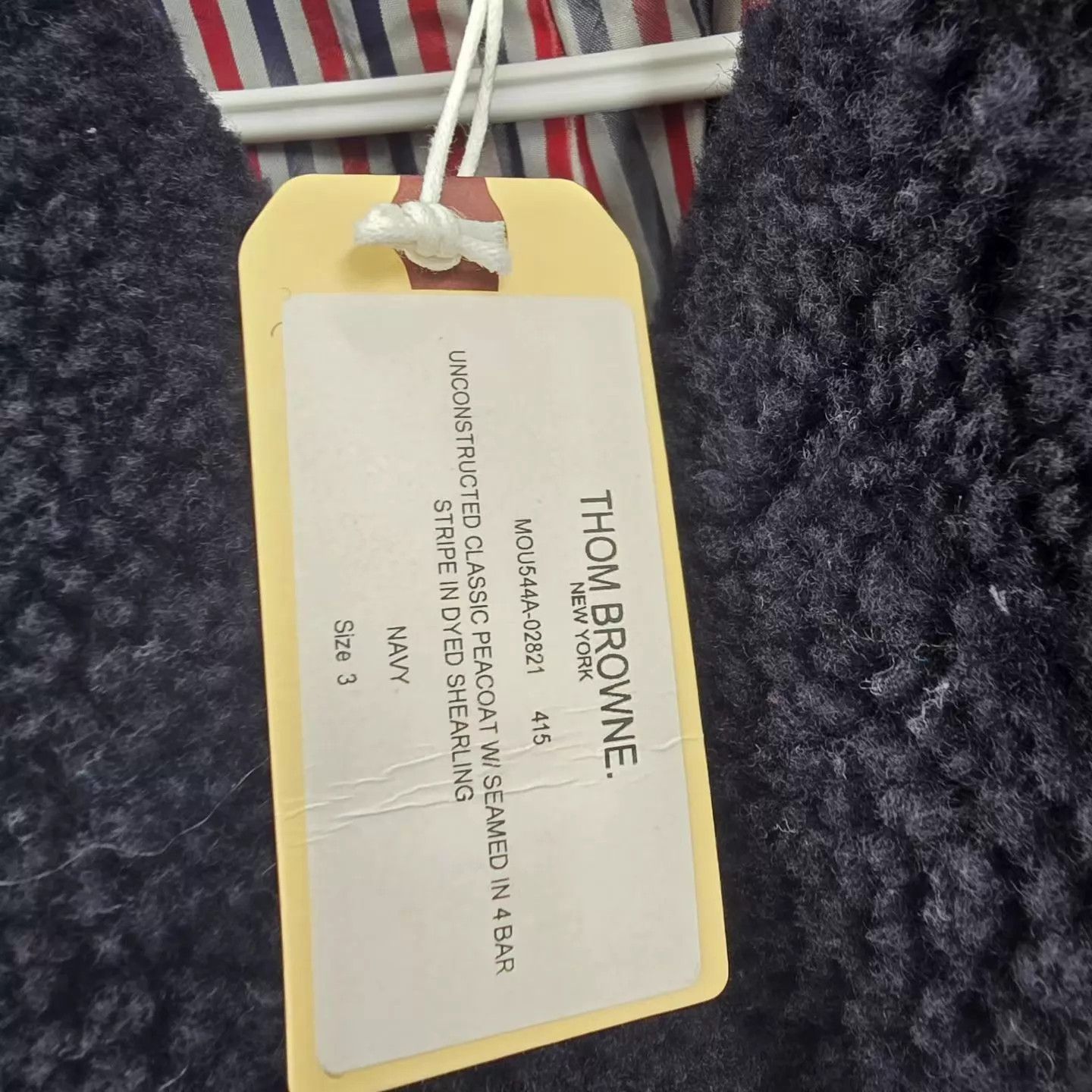 Thom Browne TB Anchor Gold Button Shearling Fur-Lined Jacket 3 Size L / US 10 / IT 46 - 7 Thumbnail