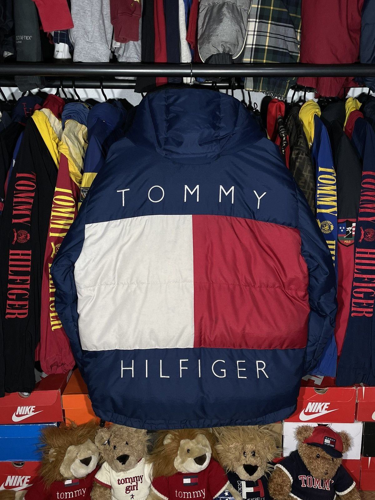 Tommy Hilfiger × Vintage Puffer Tommy Hilfiger Big Logo Flag Vintage 90’s Collection Size US L / EU 52-54 / 3 - 8 Thumbnail
