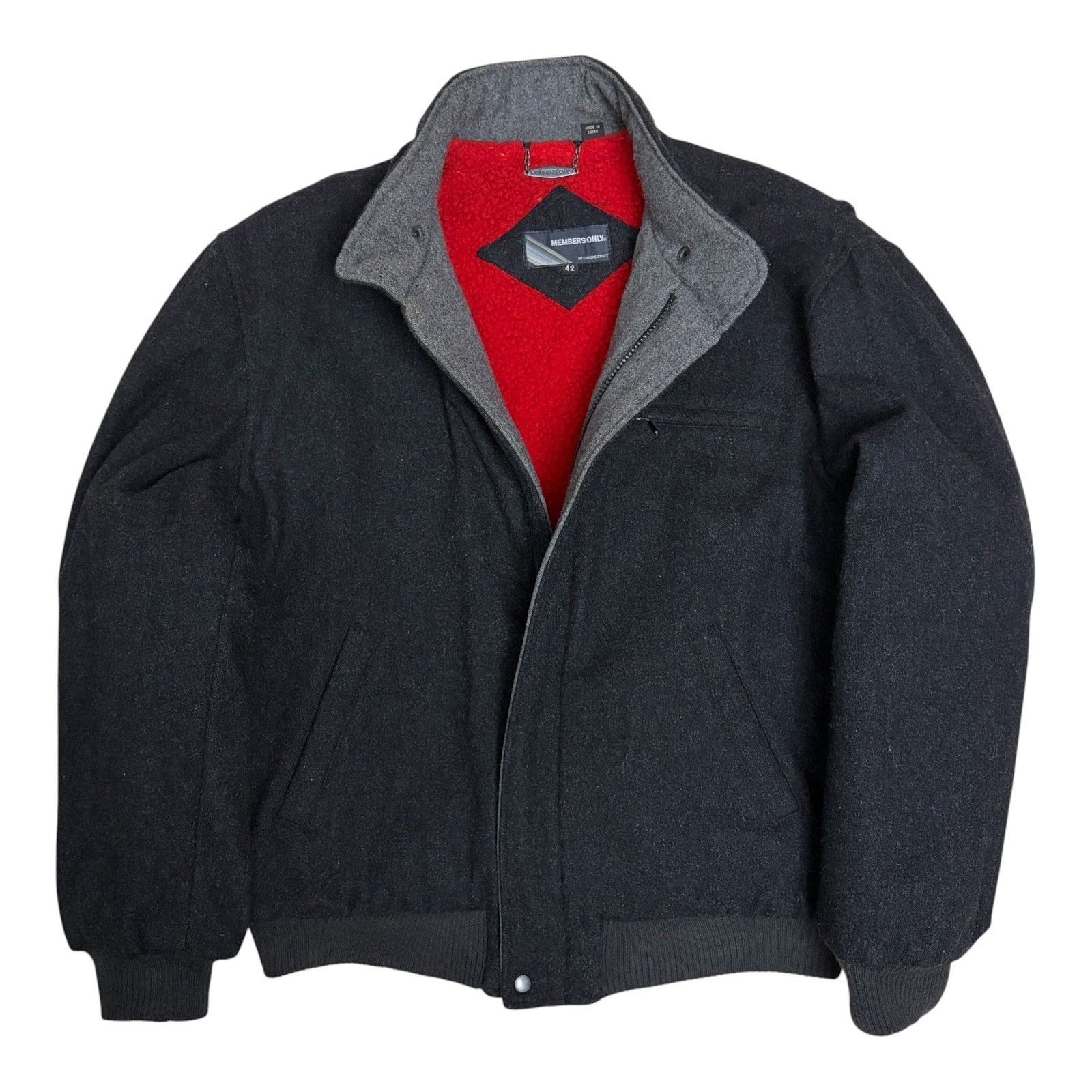 Members Only MEMBERS ONLY Vintage WOOL Jacket Bomber 90s Coat Medium Size US M / EU 48-50 / 2 - 1 Thumbnail