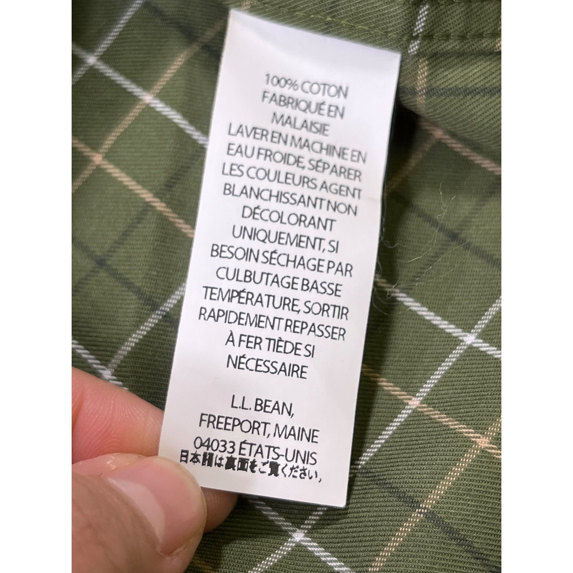L.L. Bean L.L. Bean SKU 7652 Mens Green Plaid Long Sleeve Button Down Size US XL / EU 56 / 4 - 11 Thumbnail