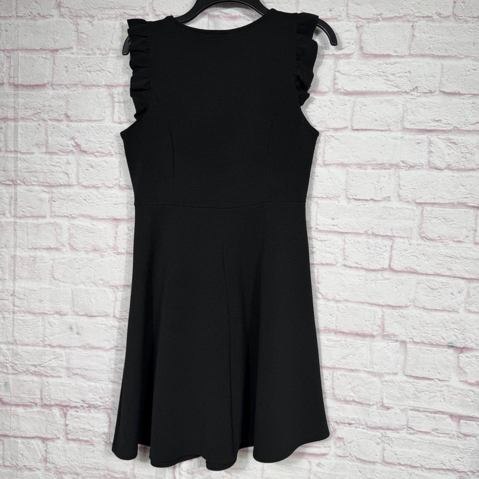 Other Caution to the Wind Large Black Sleeveless Ruffle Dress Size L / US 10 / IT 46 - 7 Thumbnail