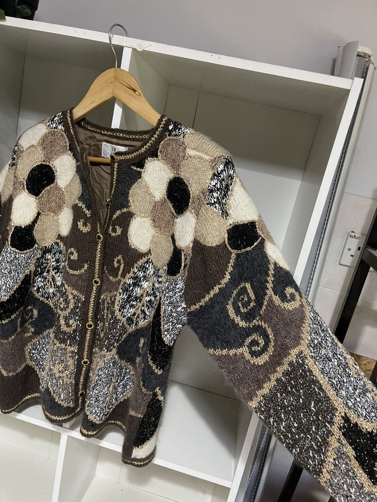 Japanese Brand Vintage Mohair Jacket Nice Design Croptop Size M / US 6-8 / IT 42-44 - 4 Thumbnail