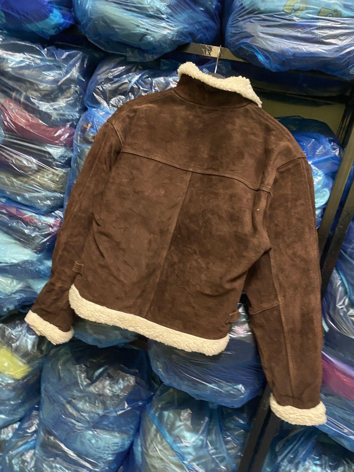 Leather VINTAGE 80S SUEDE LEATHER SHERPA LINING JACKET Size US S / EU 44-46 / 1 - 14 Thumbnail