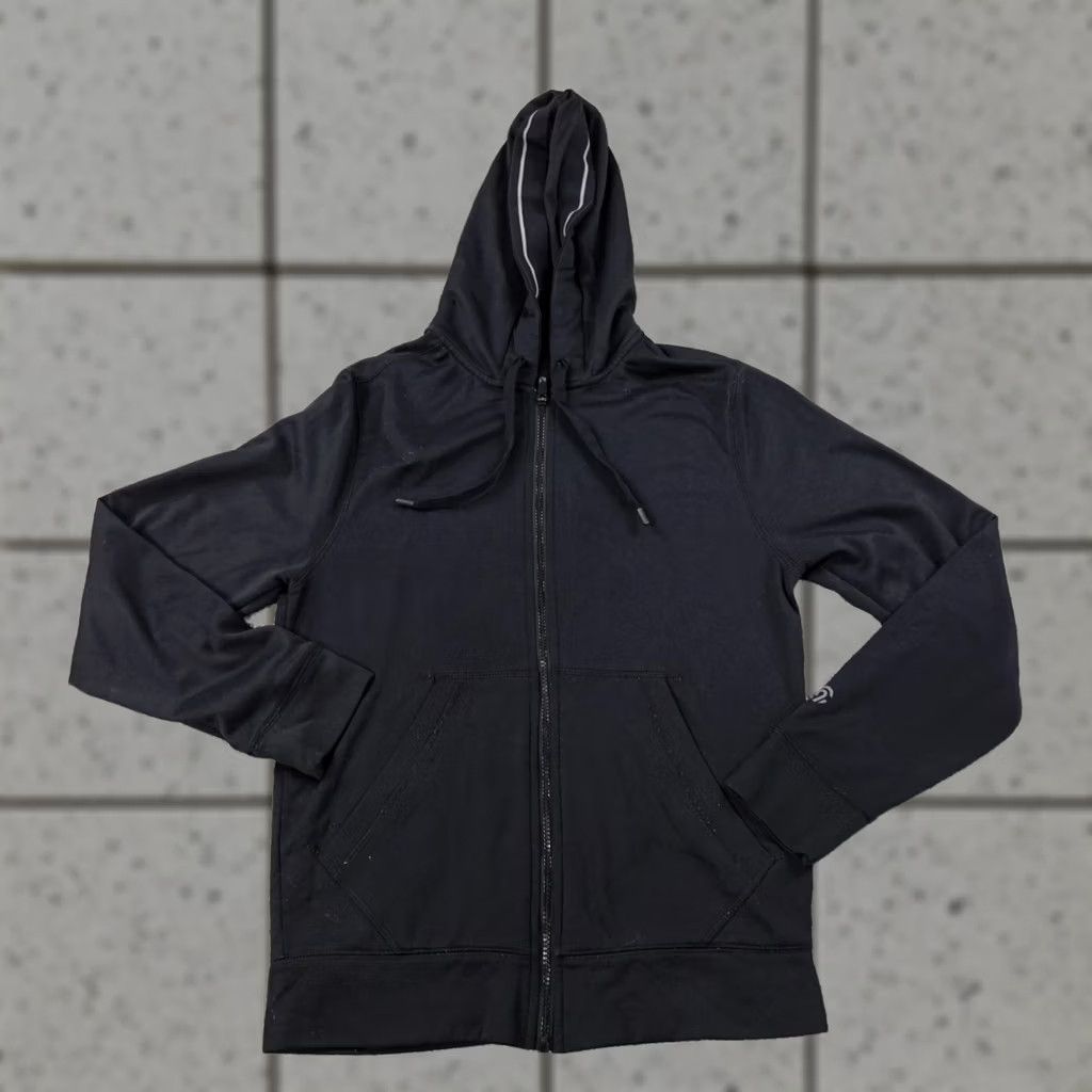 Champion Champion Jacket Mens S Black Full Zip Hooded Pockets Sweatshirt Athletic Outdoor Pullover Knit Logo Embroidered Long Sleeve Size US S / EU 44-46 / 1 - 1 Thumbnail