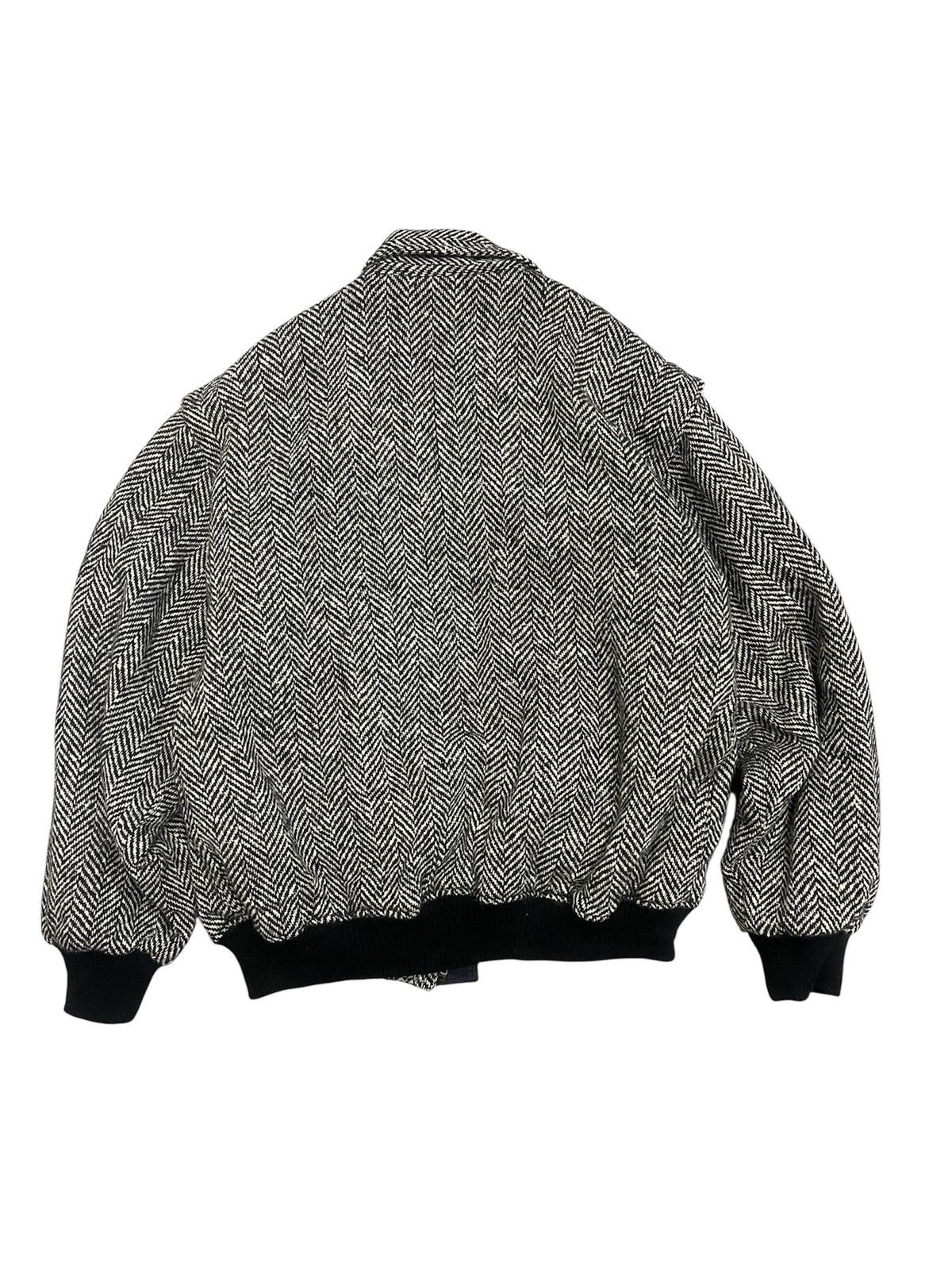 Japanese Brand Vintage Mister Sanwa Herringbone wool dannie bomber jacket Size US M / EU 48-50 / 2 - 2 Thumbnail