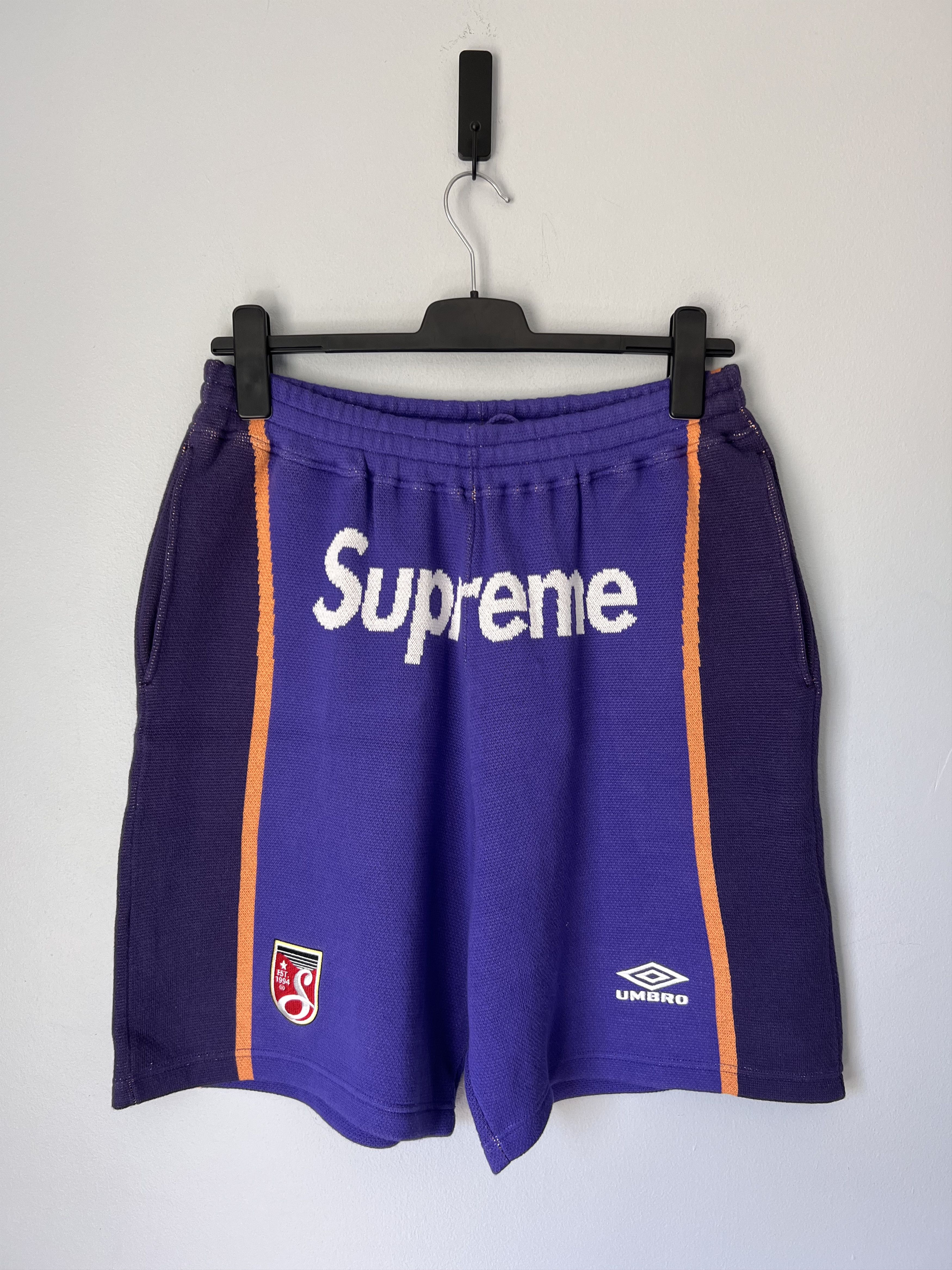 Supreme Umbro Knit Soccer Short Blue Men's - SS25 - US
