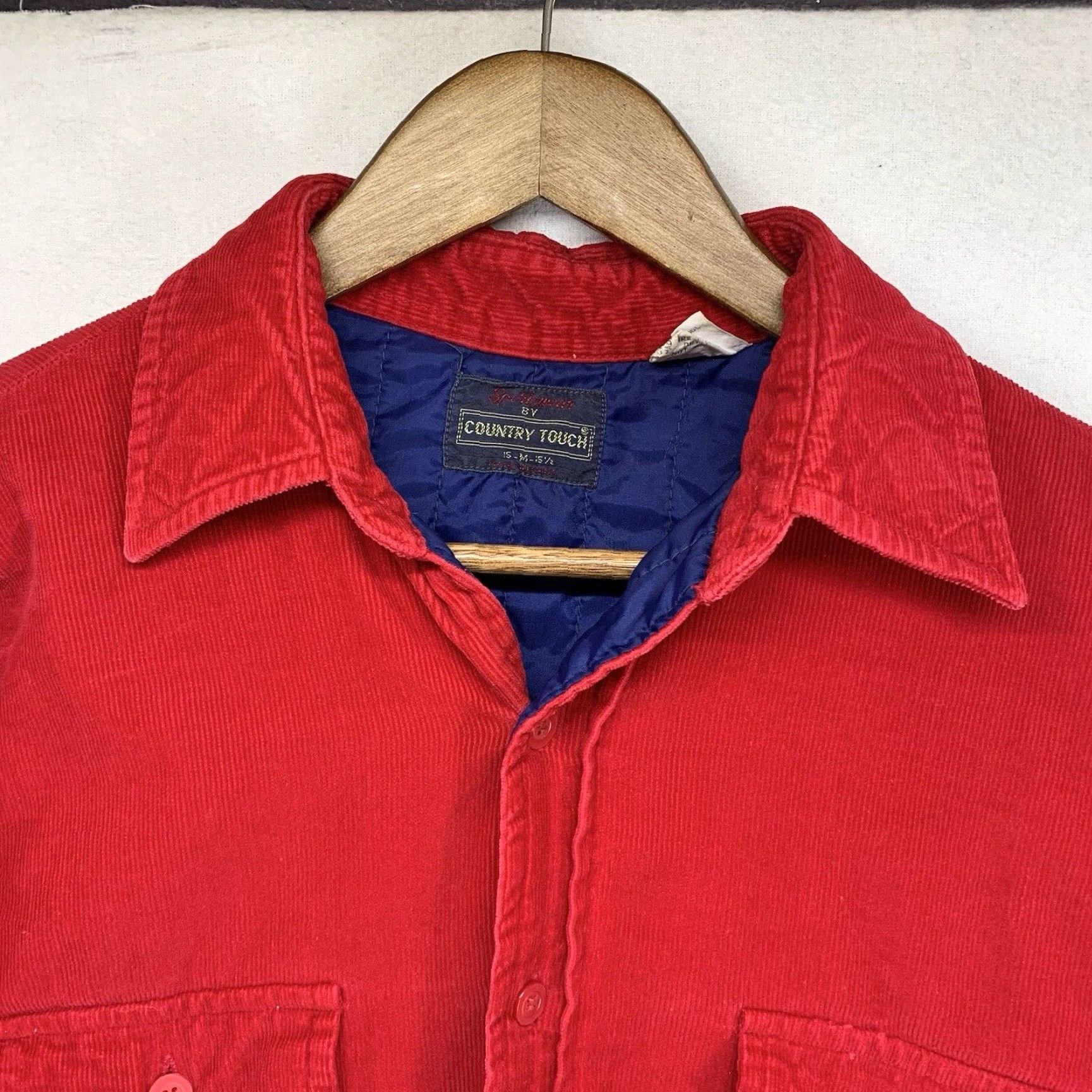 Vintage VINTAGE Sportswear by Country Touch Corduroy Button-Up Shirt Men’s Medium Red 70s Grunge Rock Size US M / EU 48-50 / 2 - 5 Thumbnail