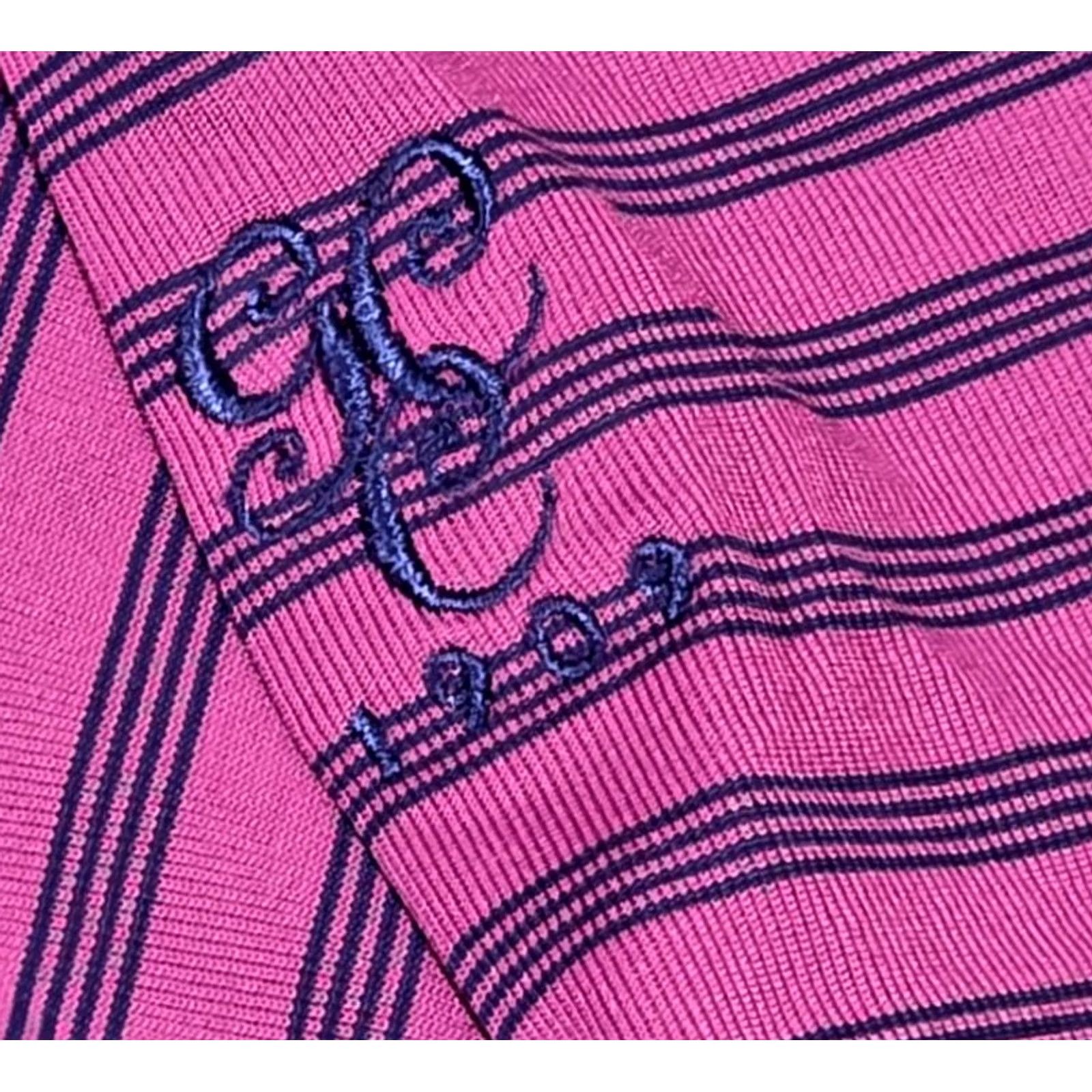 Vintage Donald Ross Performance Polo Mens M Pink Blue Stripe Golf 1909 Greensboro CC Size US M / EU 48-50 / 2 - 6 Thumbnail