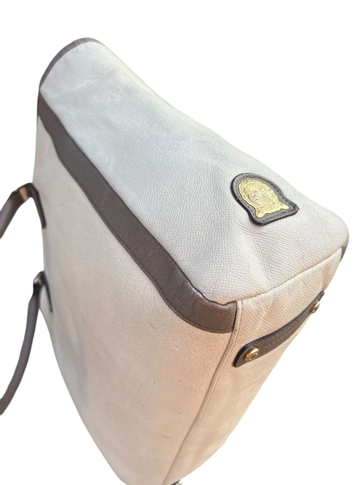 Japanese Brand A.D.M.J. Japan Distressed Scratches Patina Leather Tote Bag Size ONE SIZE - 14 Thumbnail