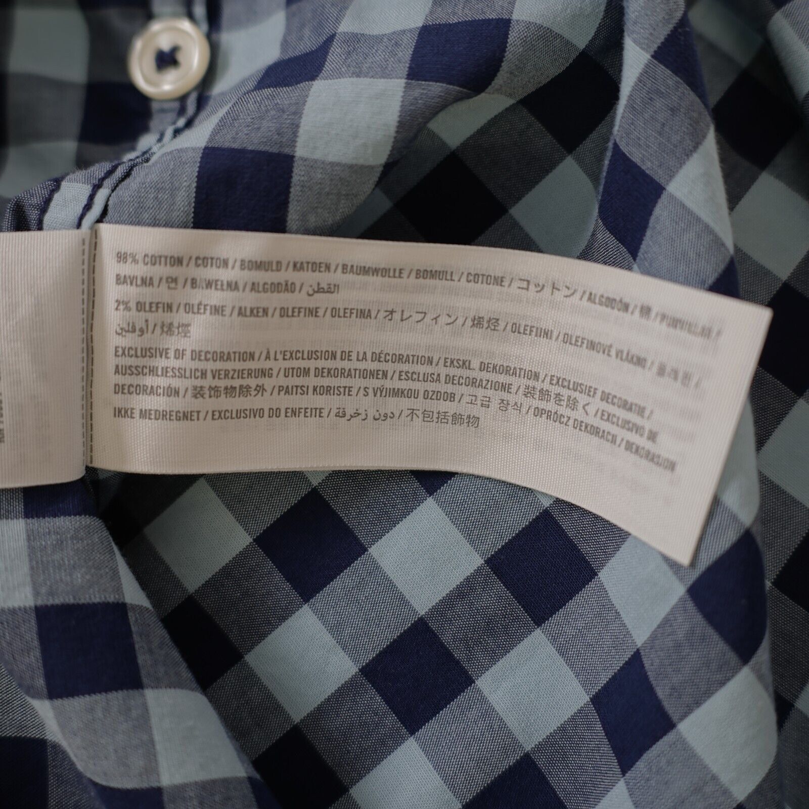 Abercrombie & Fitch Abercrombie & Fitch Blue Plaid Pocket Front Collared Cotton Size US L / EU 52-54 / 3 - 10 Thumbnail