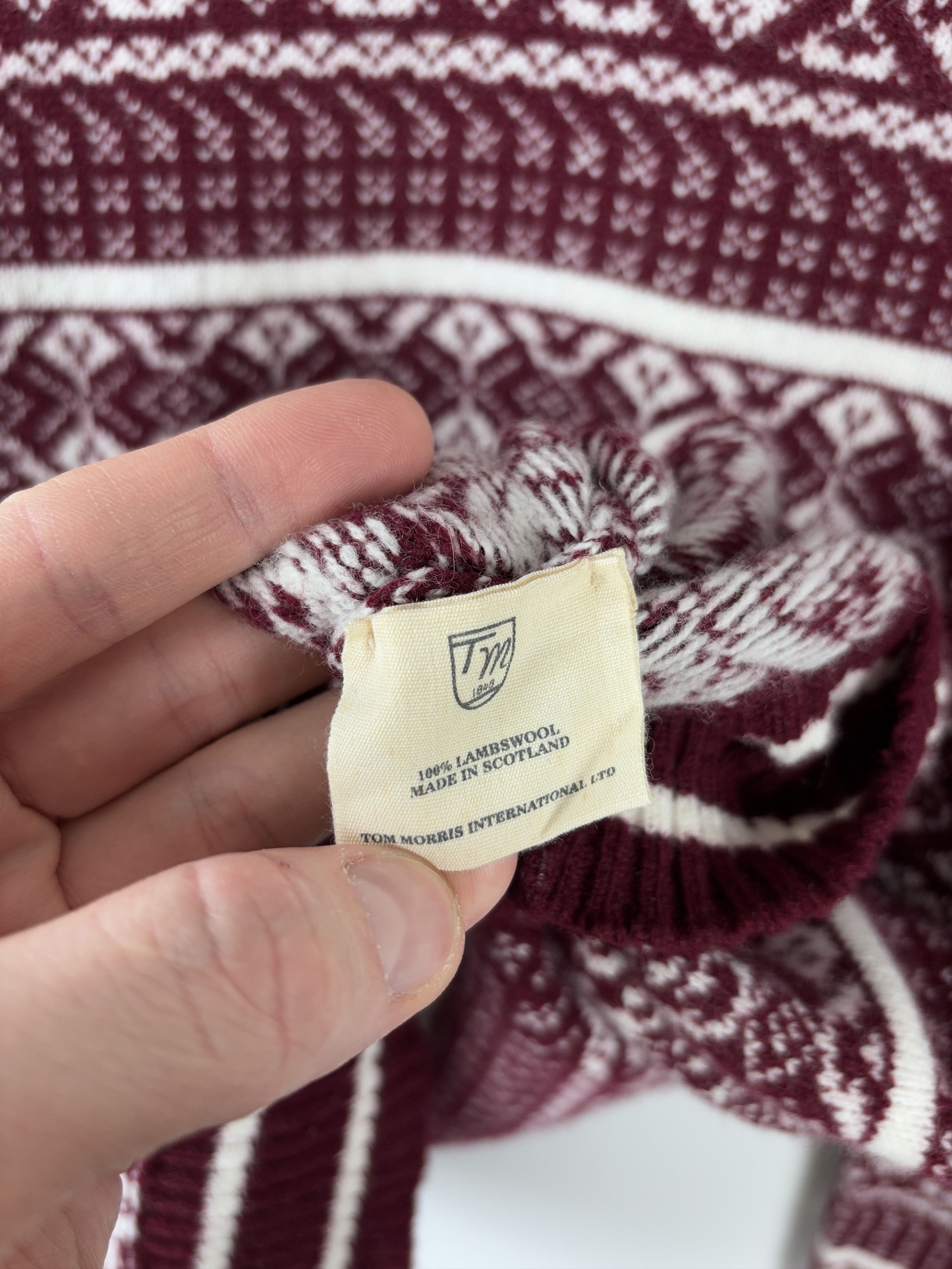 Andrew St. John × Vintage Tom Morris St Andrews Golf Wool Sweater Fair Isle Pullover Size US XL / EU 56 / 4 - 10 Thumbnail