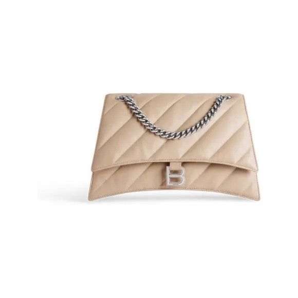 Balenciaga oc11z1125 Size: OS / Crush Medium Chain Bag Quilted in Beige Size ONE SIZE - 1 Preview