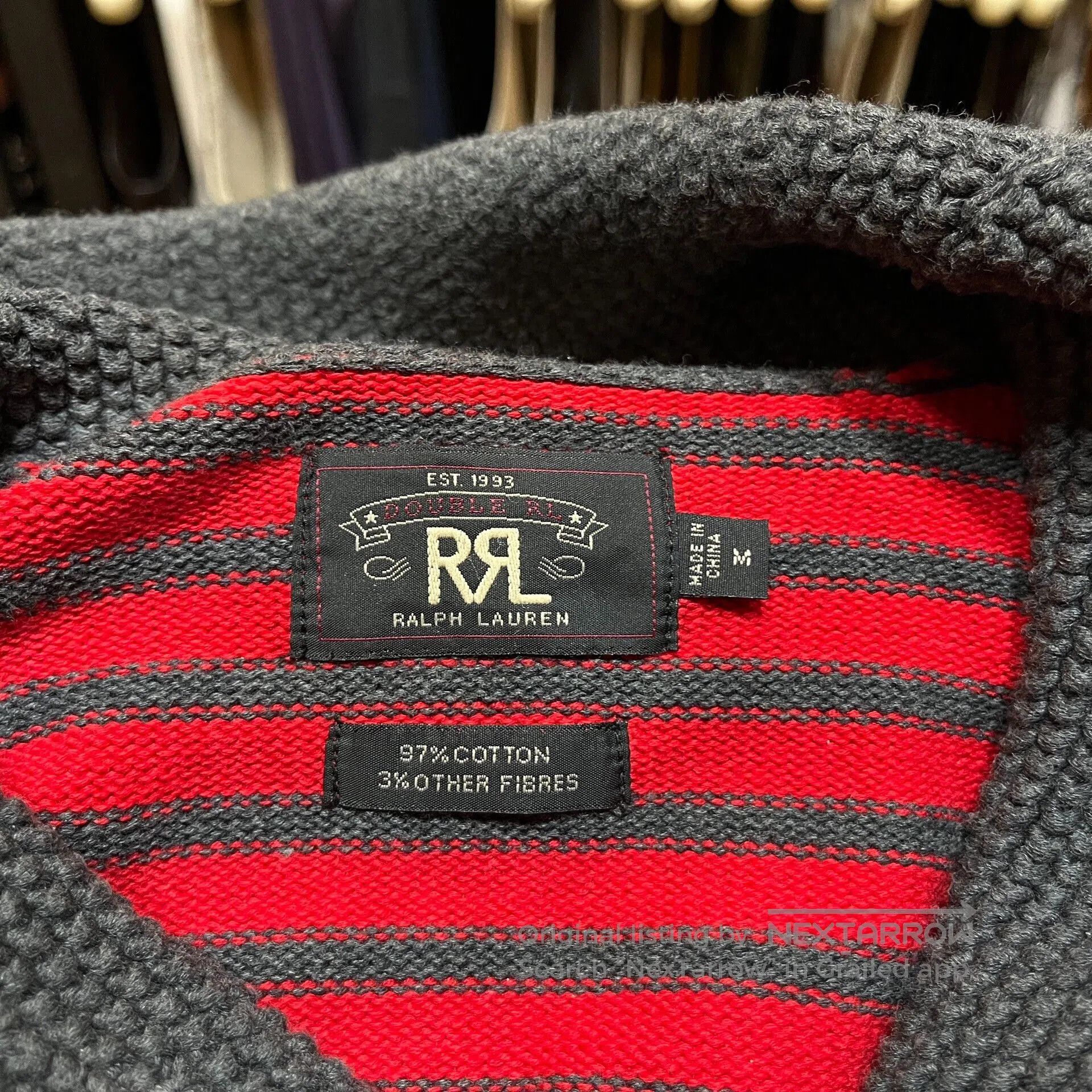 RRL Ralph Lauren red striped knit pullover by Ralph Lauren. Size US M / EU 48-50 / 2 - 3 Thumbnail