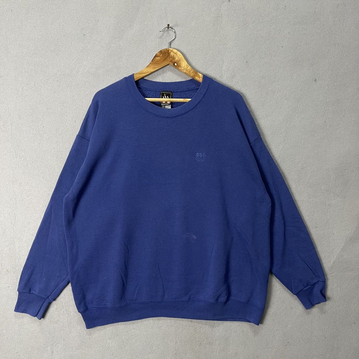 USA Olympics 90s USA Olympics Crewneck Sweatshirt Blue Size US XL / EU 56 / 4 - 1 Thumbnail