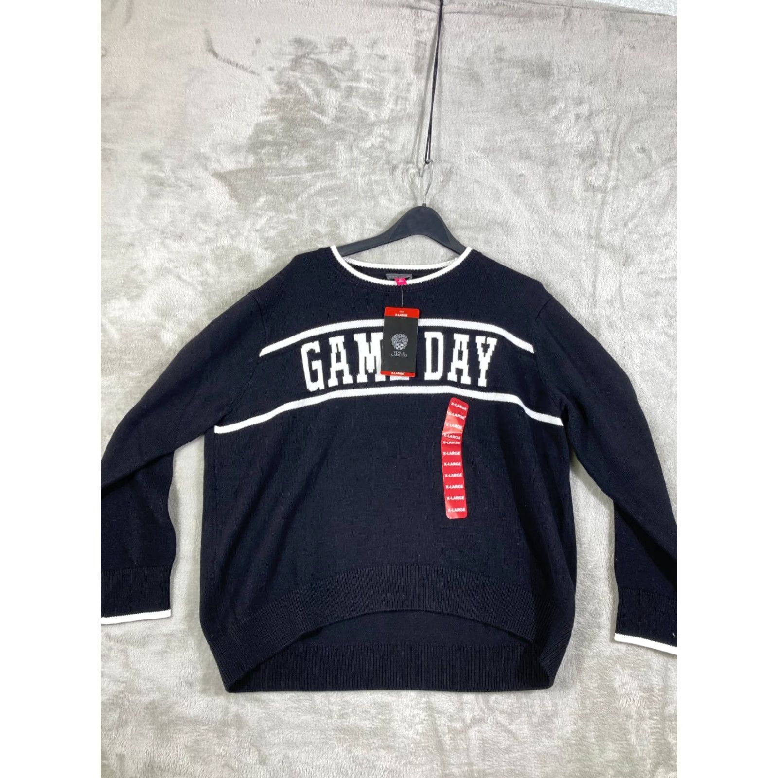 Vince Camuto Vince Camuto Pullover Sweater Womens XL Black Cotton Game Day Crew Neck NWT Long Sleeve Size XL / US 12-14 / IT 48-50 - 3 Thumbnail