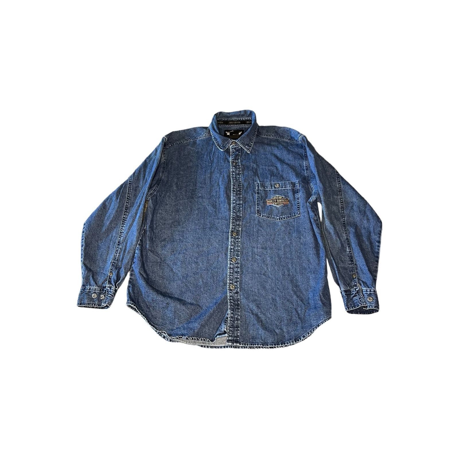 Harley Davidson Harley Davidson Denim Long Sleeve Size US XL / EU 56 / 4 - 1 Thumbnail