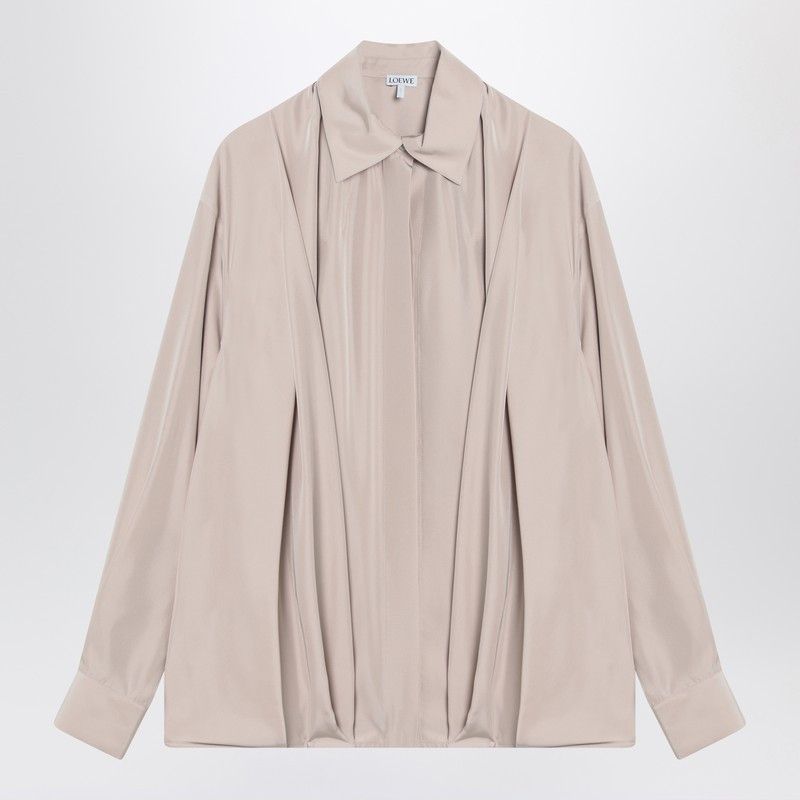 Loewe Loewe Light Pink Draped Silk Shirt Size XS / US 0-2 / IT 36-38 - 1 Thumbnail