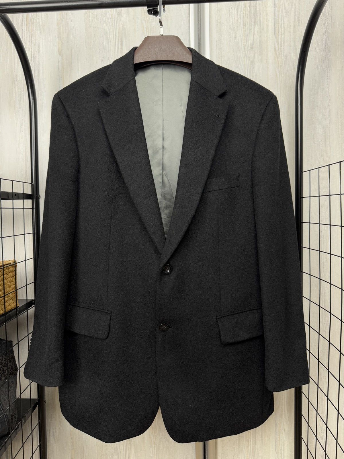 Other Barutti Mario Barutti black pure cashmere 2 button blazer Size 44R - 2 Thumbnail
