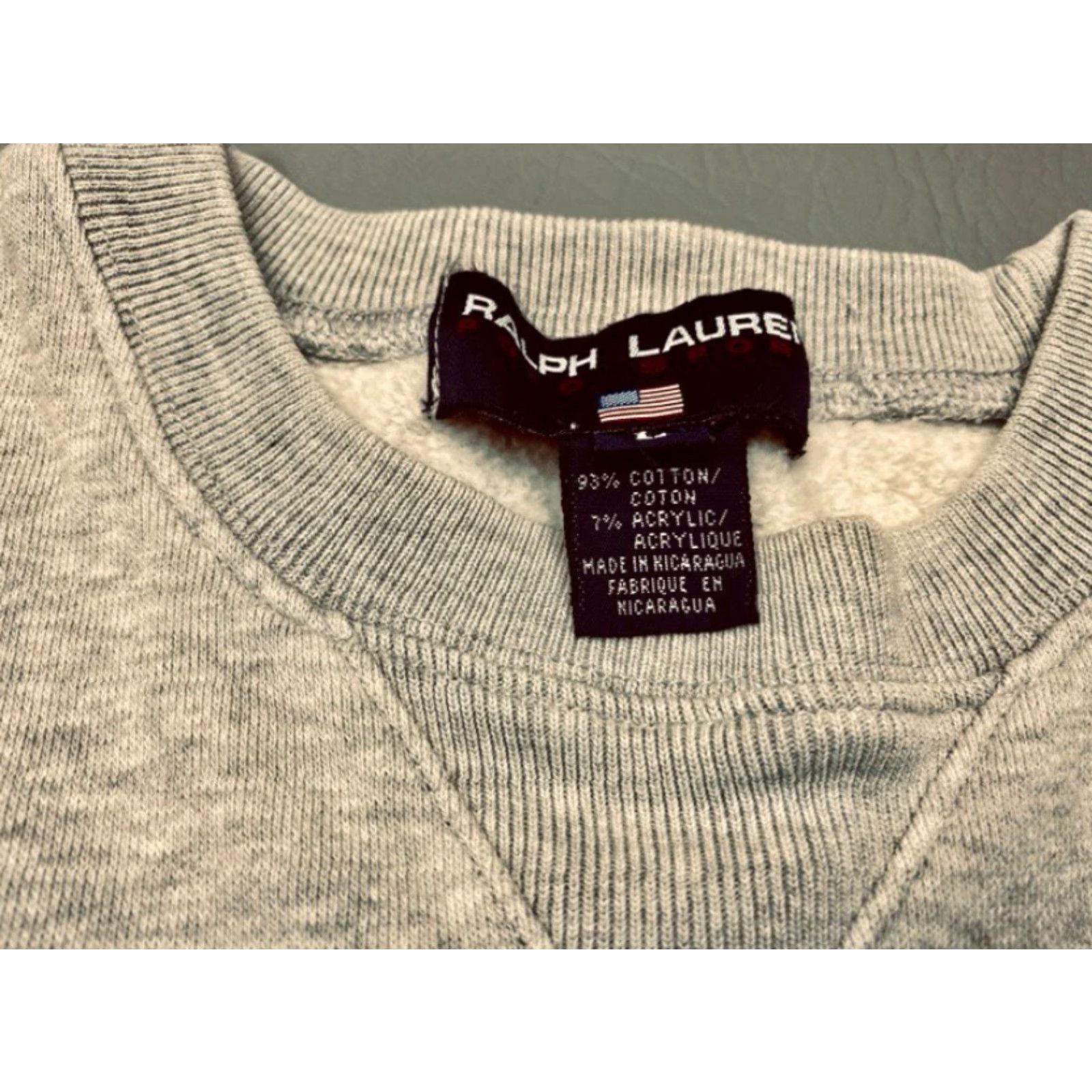 Polo Ralph Lauren Polo Ralph Lauren Sweatshirt Mens Large Gray Heather Navy Pony Crewneck Pullover Size US L / EU 52-54 / 3 - 7 Thumbnail