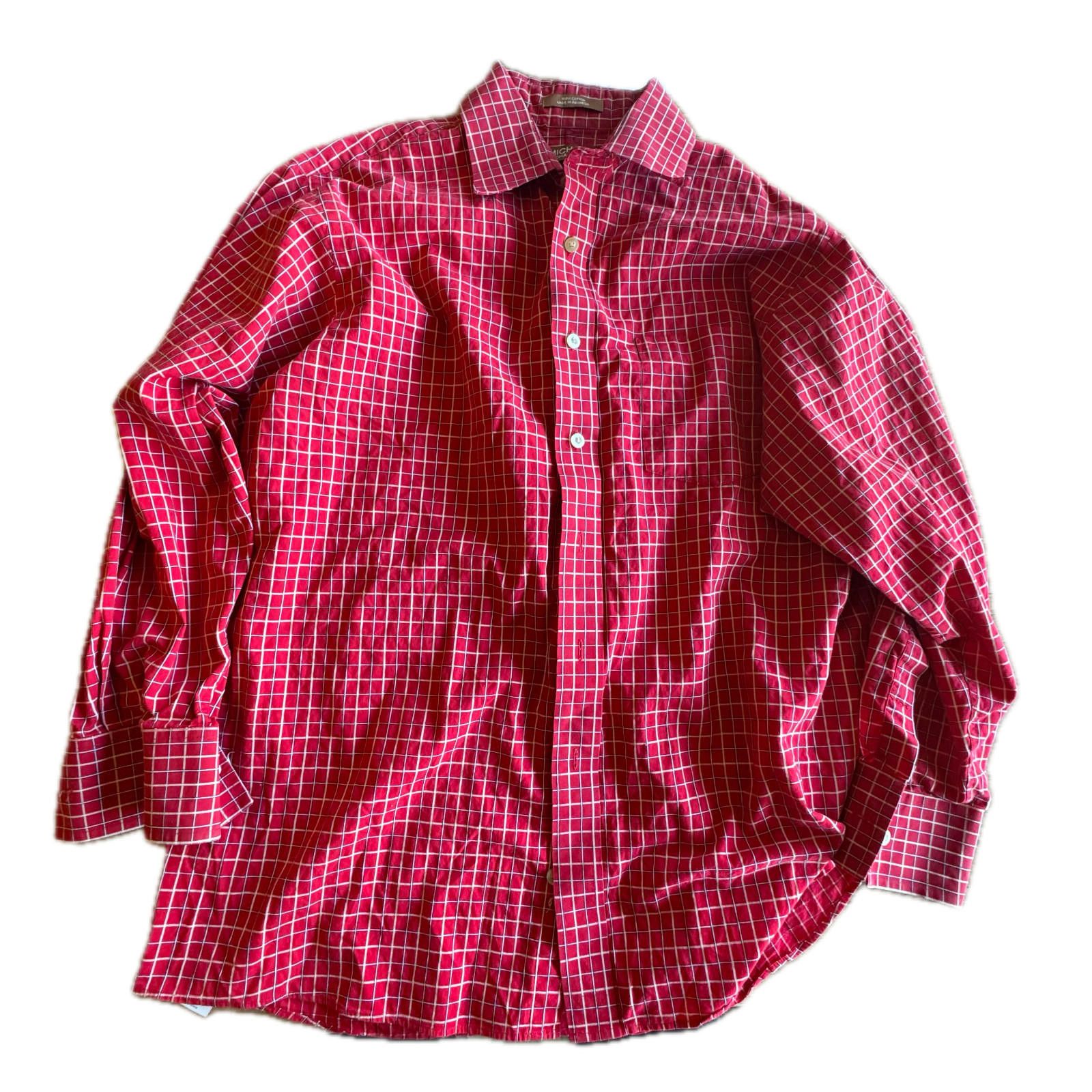 Michael Kors Michael Kors Red Dress Shirt Mens 16.5 32/33 Size US L / EU 52-54 / 3 - 1 Thumbnail