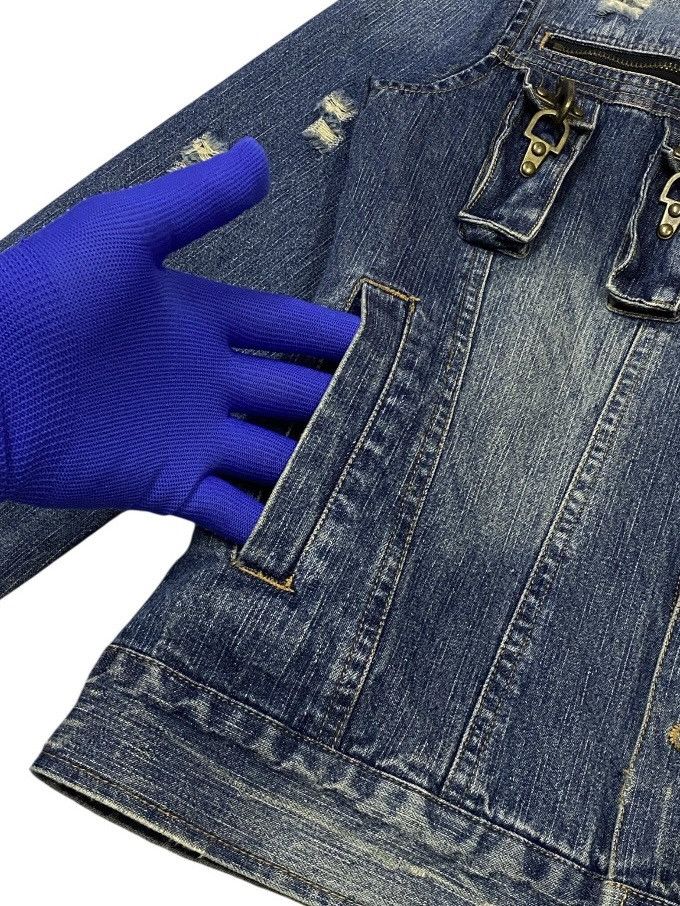 In The Attic In The Attic Cyberpunk Ripped Distressed Denim Jacket Size US M / EU 48-50 / 2 - 11 Thumbnail
